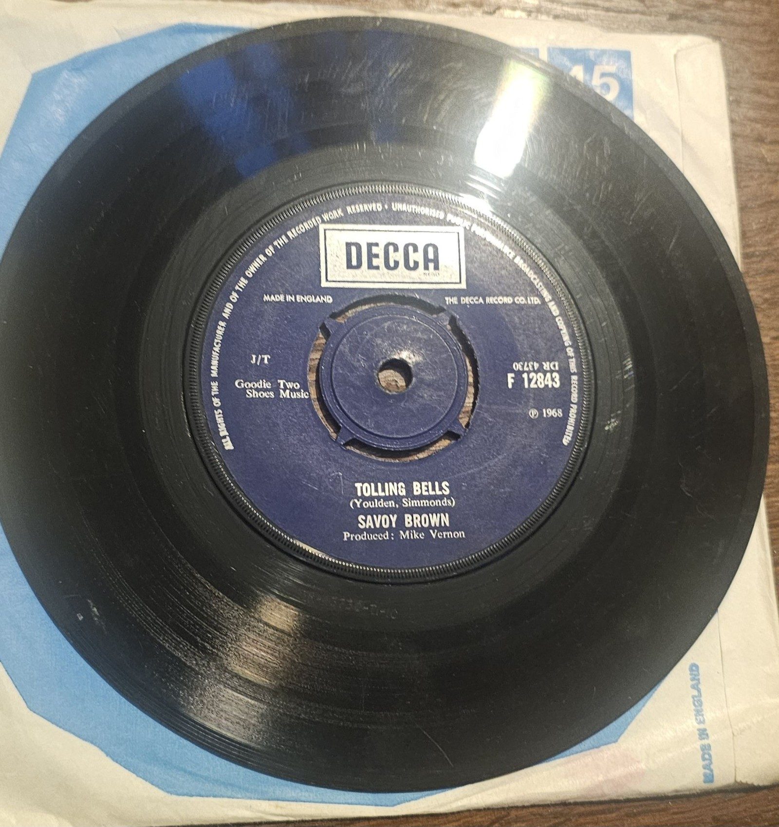 Savoy Brown Train To Nowhere DECCA F12843 7" 45 RPM image 2