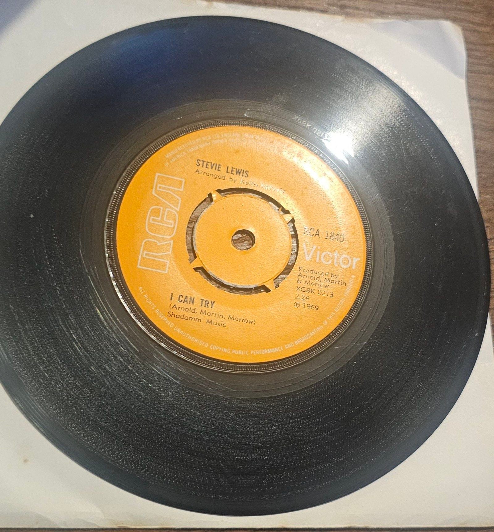 Stevie Lewis Take A Little Warning RCA 1840 7" Vinyl Single image 2