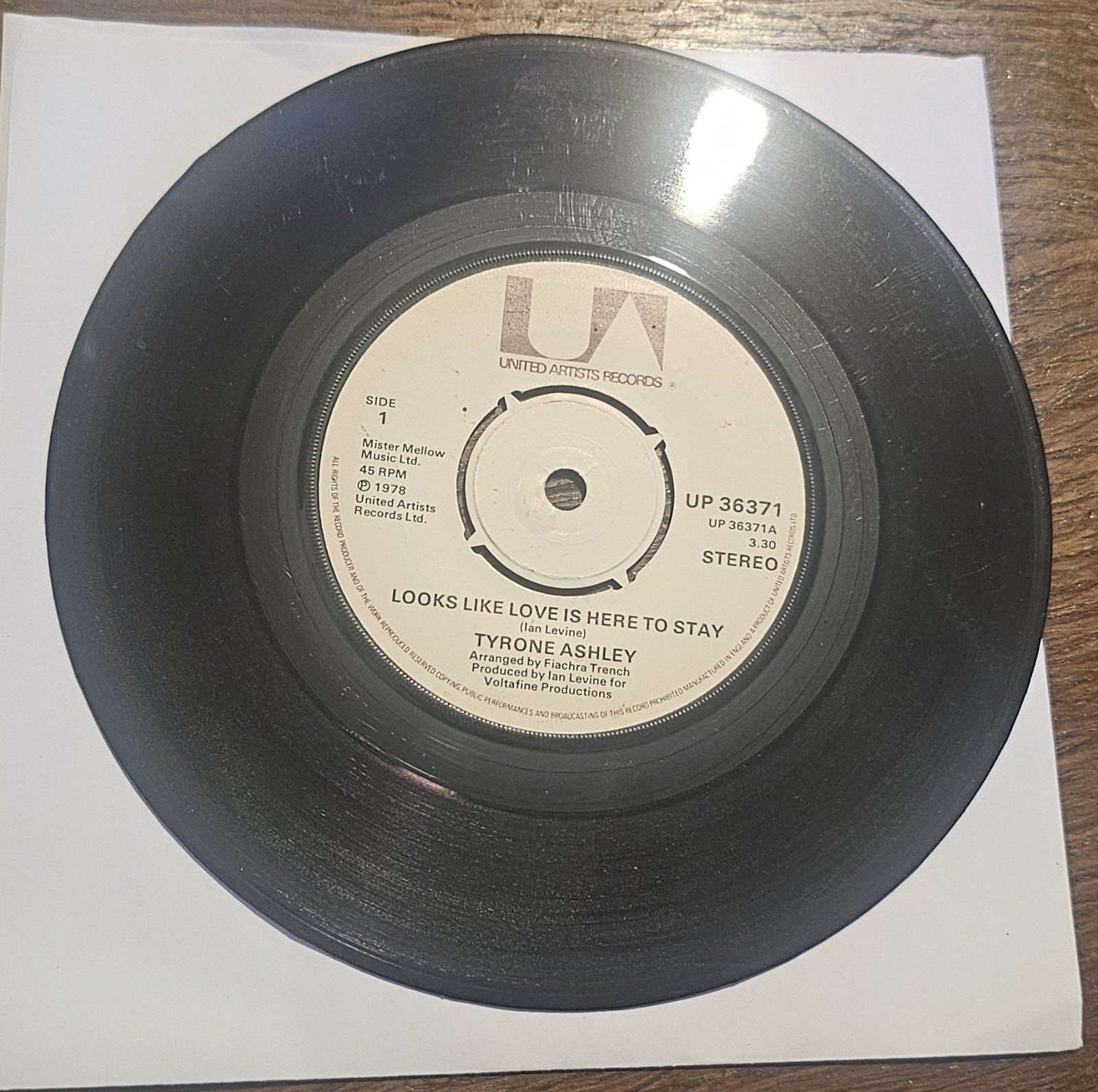Tyrone Ashley Looks Like Love Is Here to Stay United Artists 36371 northern soul