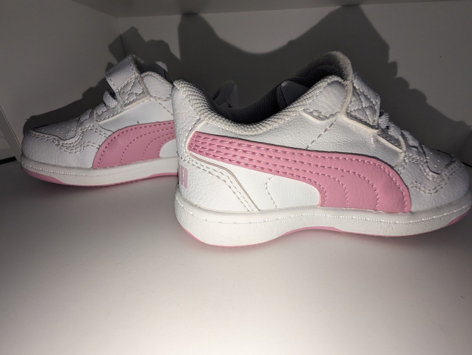 Puma White & Pink Sneakers image 3