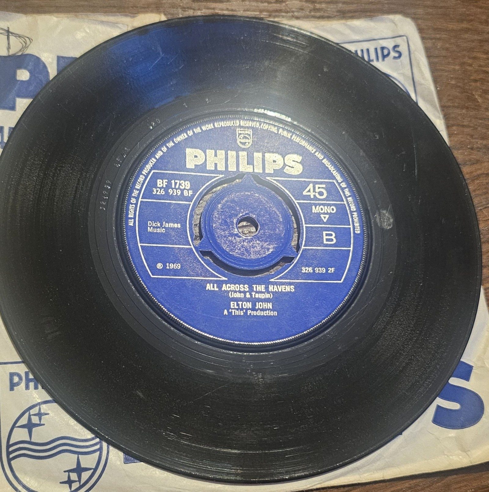 Elton John Lady Samantha Philips BF 1739 7" Vinyl Single image 2
