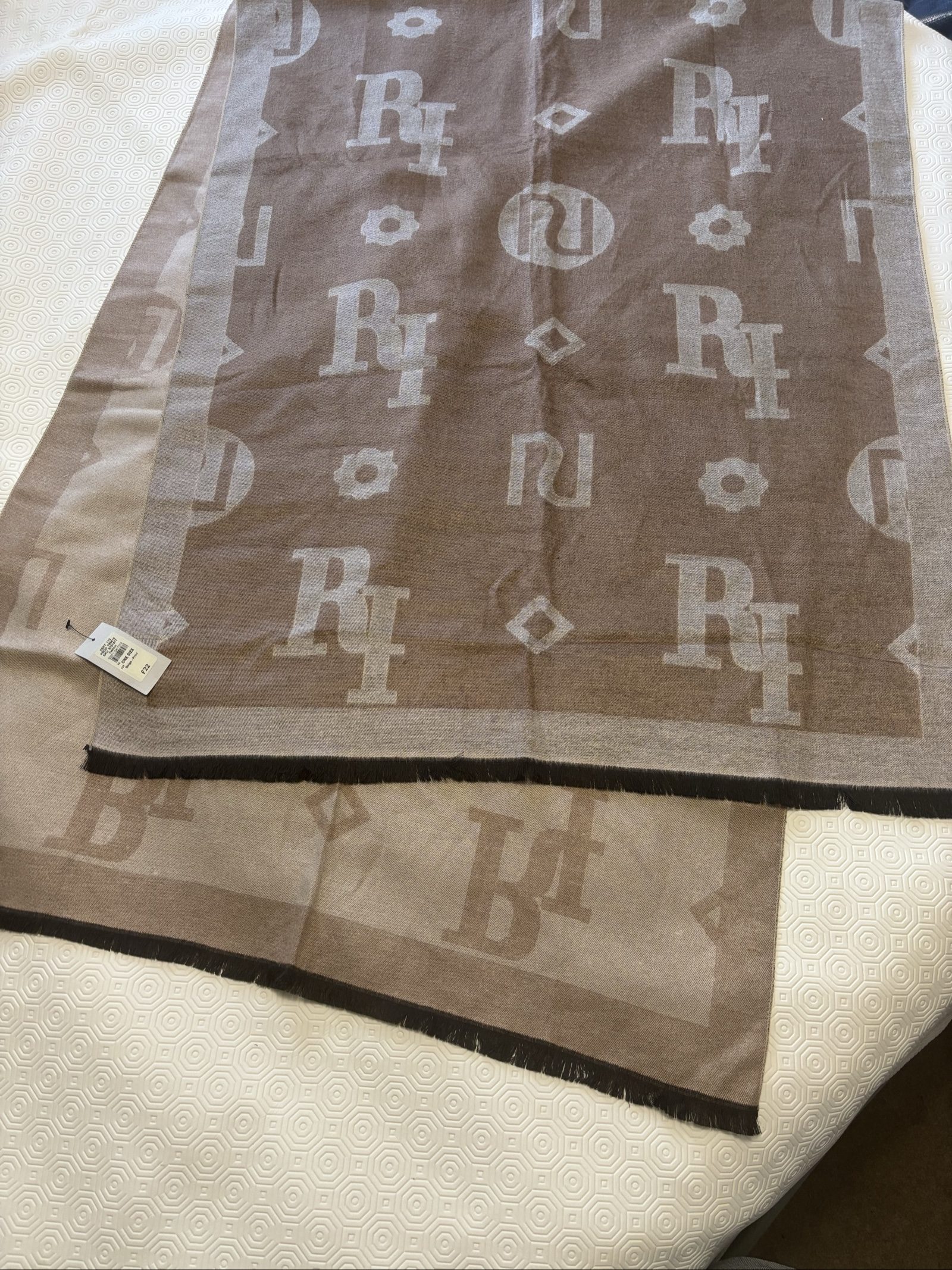 River Island Beige Print Scarf One Size