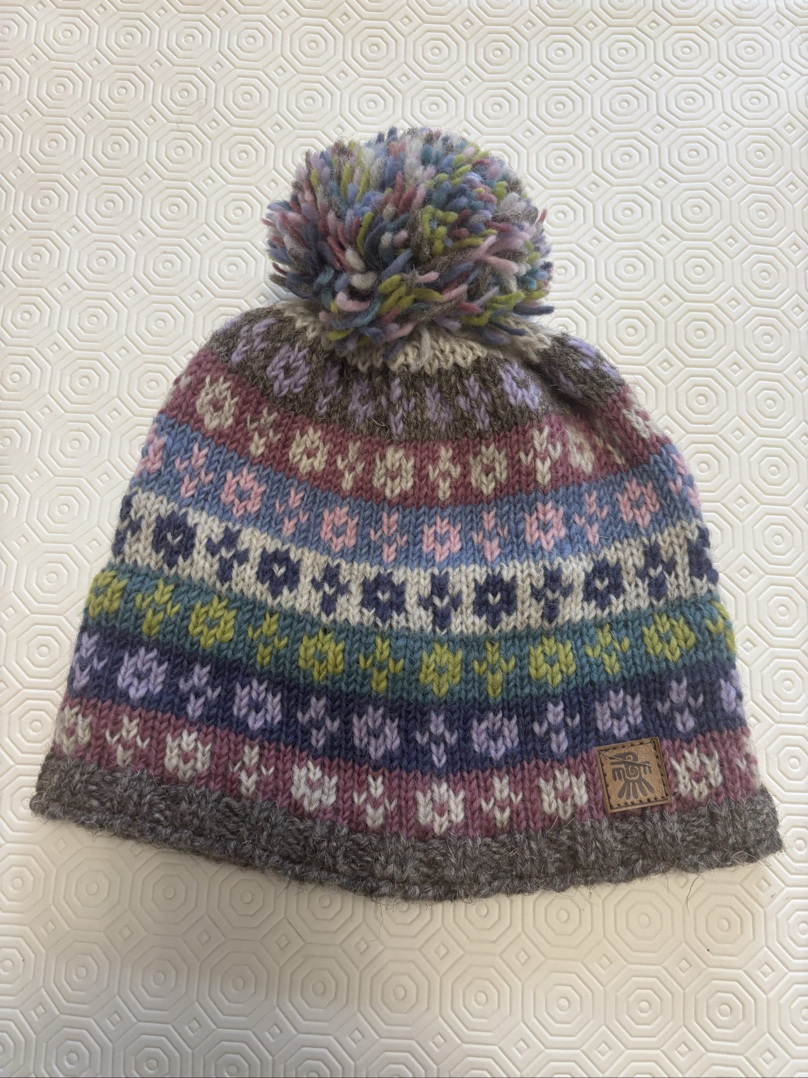 Pachamama Multi Wool Pom Pom Beanie Hat