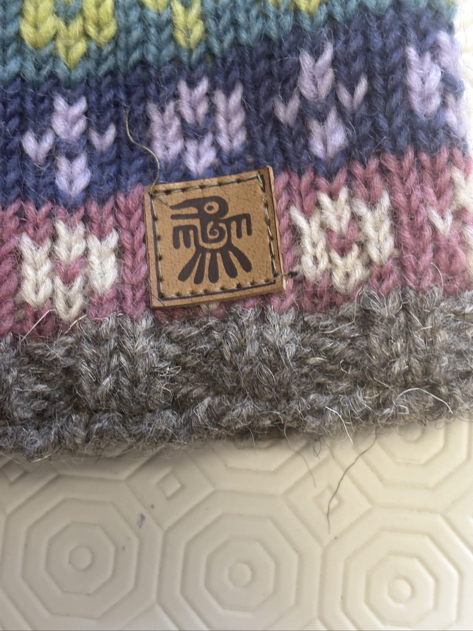Pachamama Multi Wool Pom Pom Beanie Hat image 3