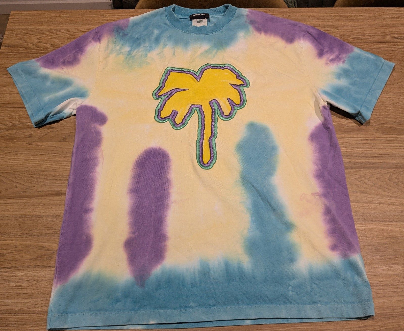 DONOTTAG Men’s Tie Dye Embroidered T‑Shirt S