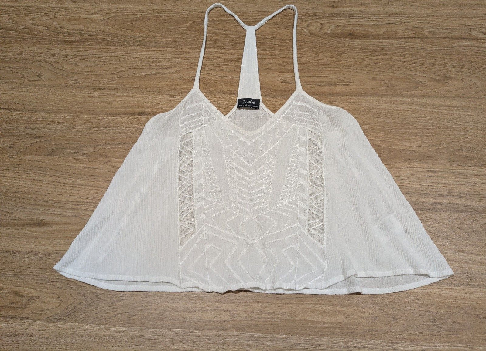 Bardot Boho Women's Embroidered Cami Tank XS UK 8