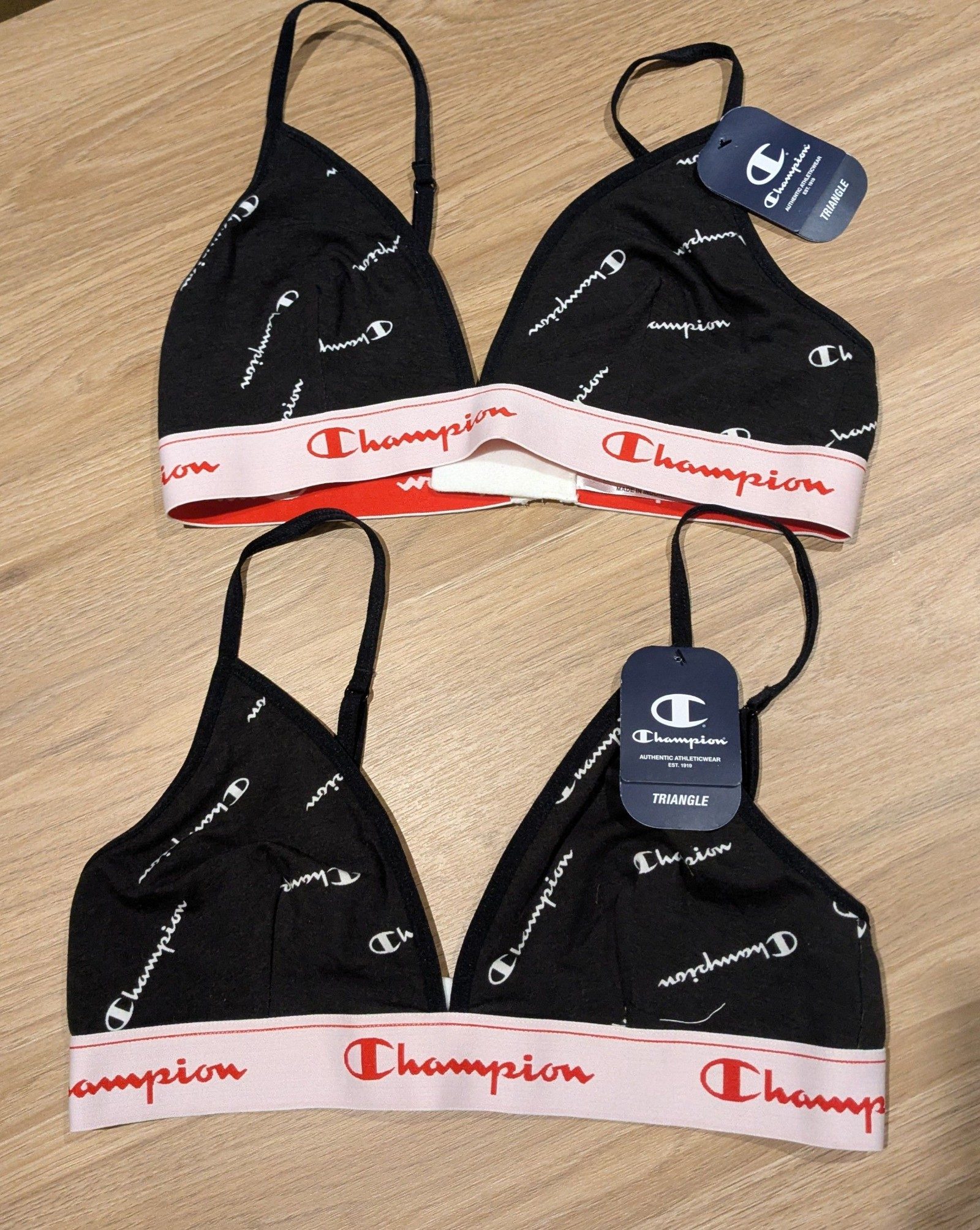 Champion Logo Bralette 2‑Pack Size 12 BNWT