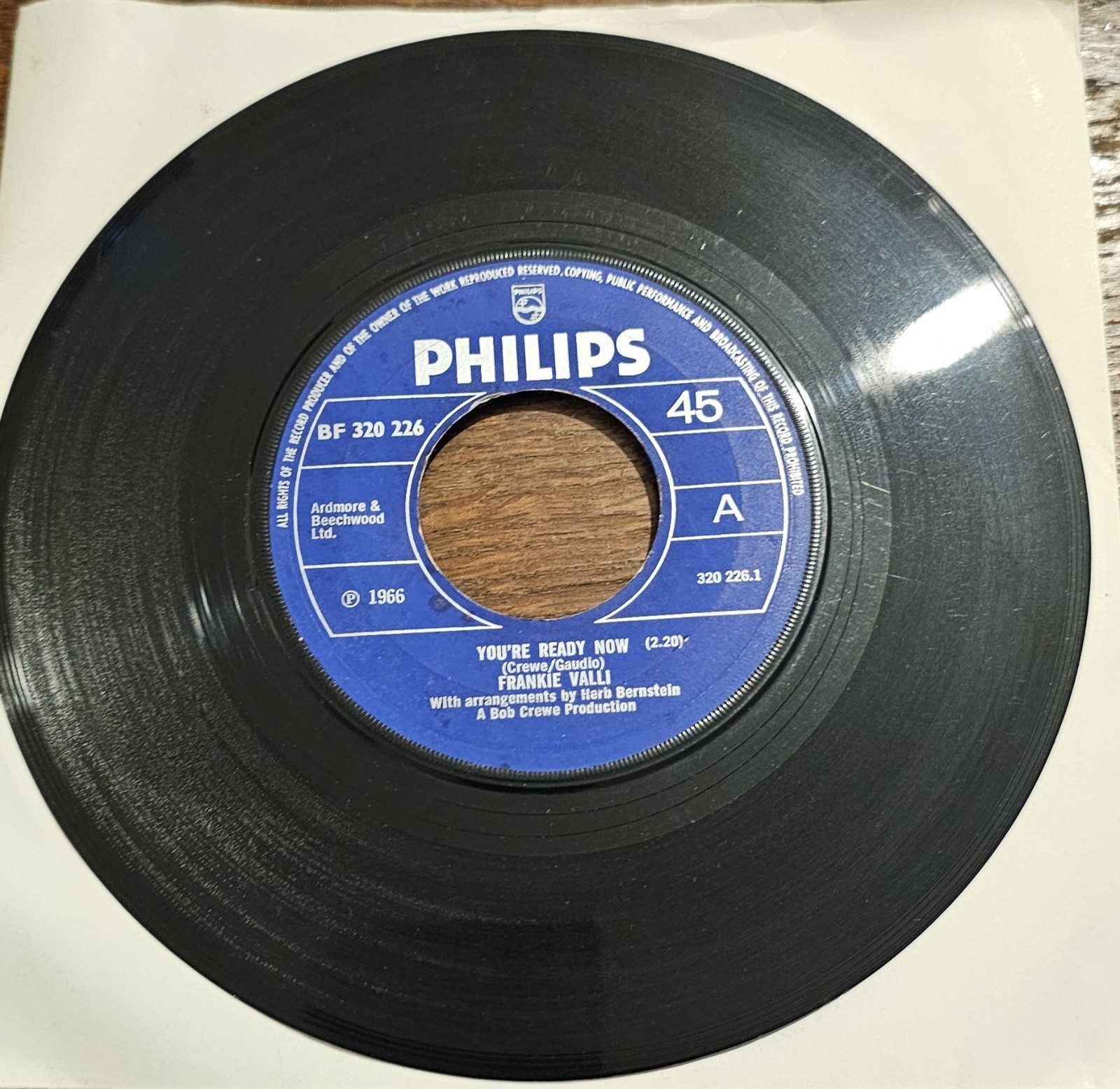 Frankie Valli You're Ready Now Philips BF 320 226 Northern Soul