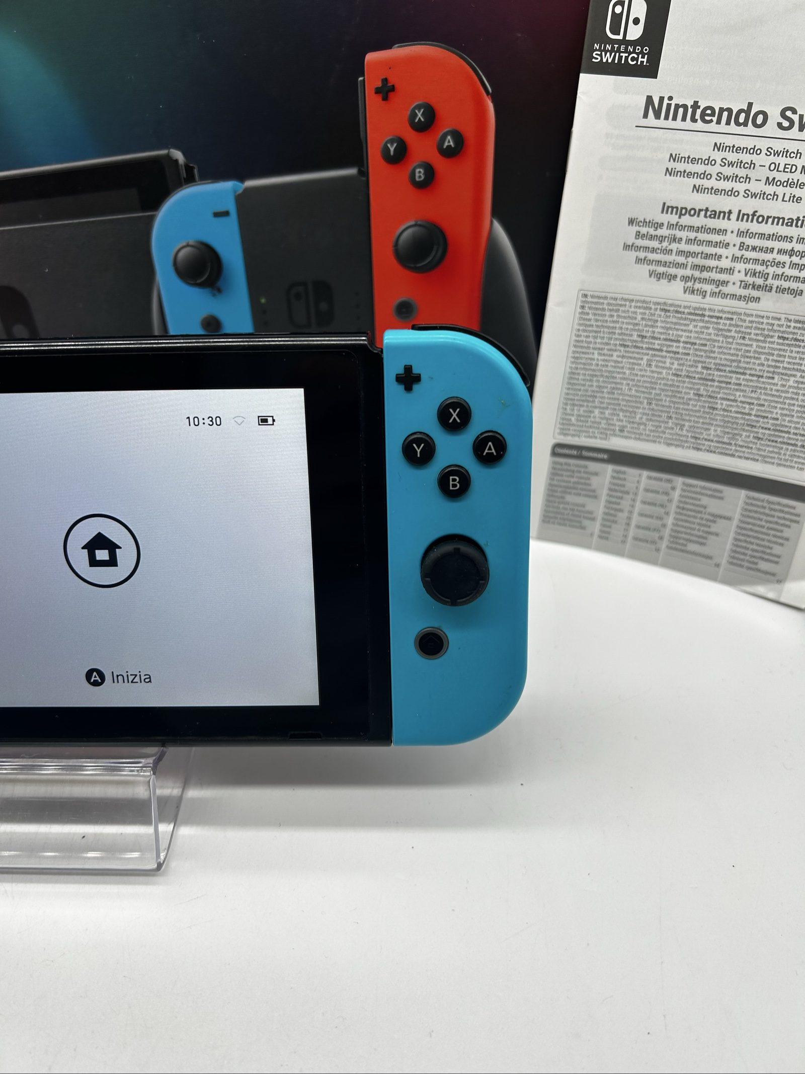 Nintendo Switch V2 Blu/Rossa + Scatola +SD 32GB – Accessori Originali-Eccellente image 4