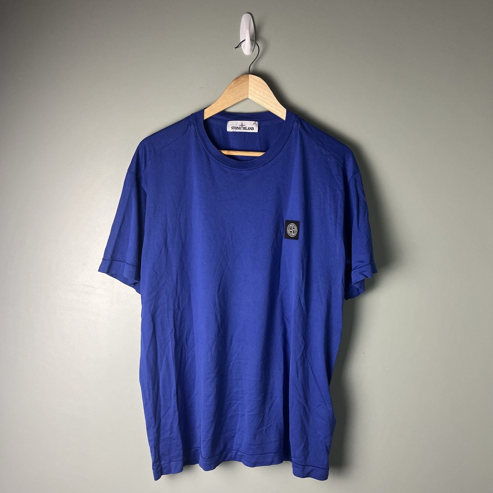 Stone Island Men's Blue Logo Patch T-Shirt