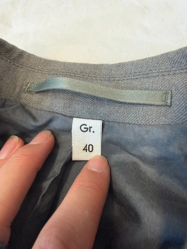Vintage grey military blazer vest jacket image 6