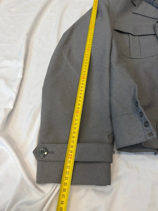 Vintage grey military blazer vest jacket image 8