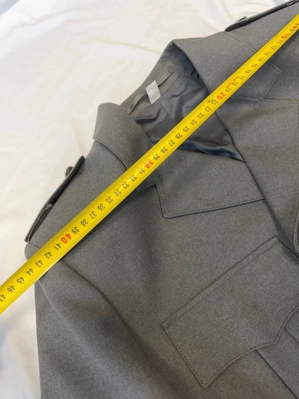 Vintage grey military blazer vest jacket image 9