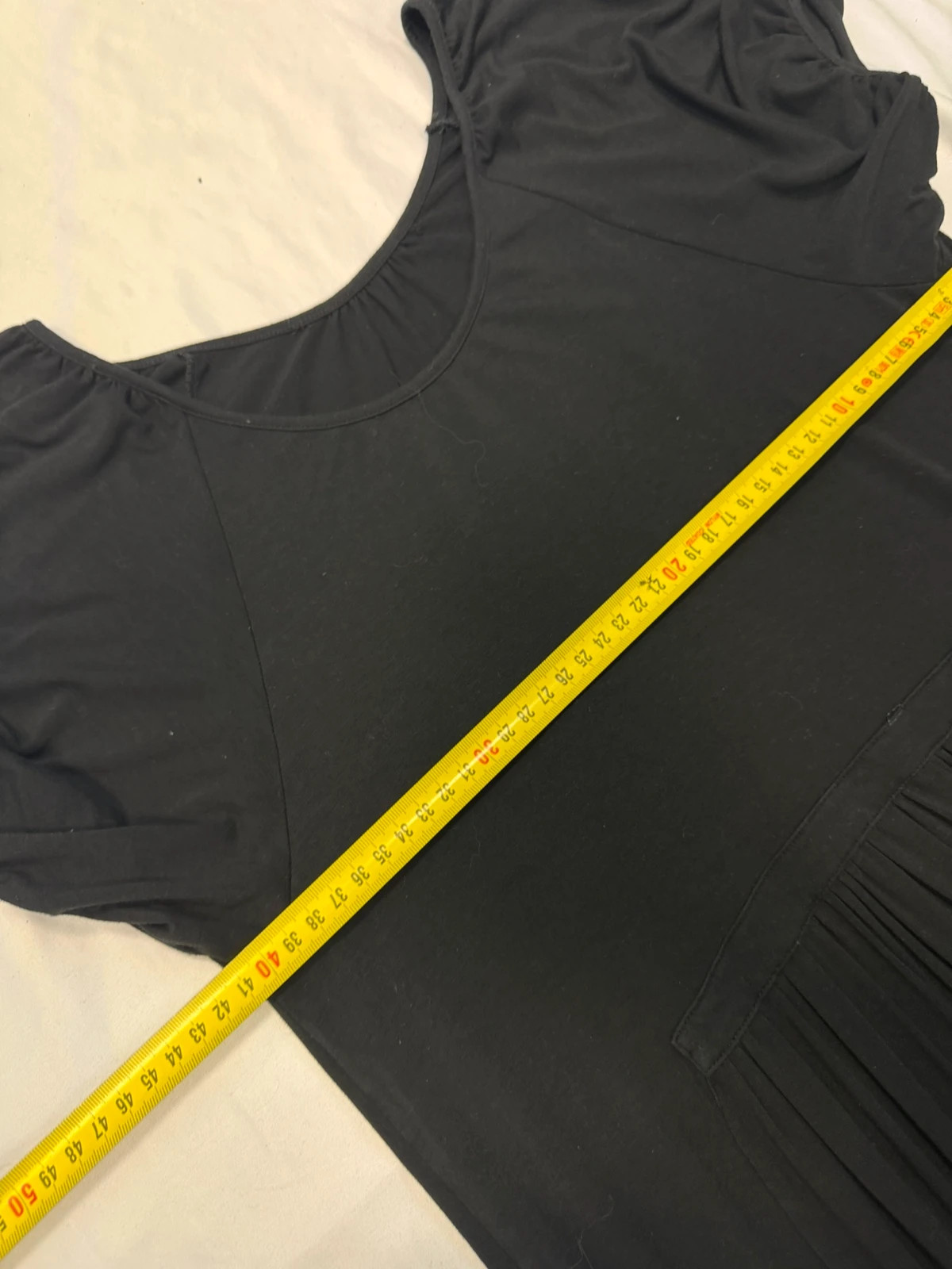 Vintage black plissed lightweight dress image 5