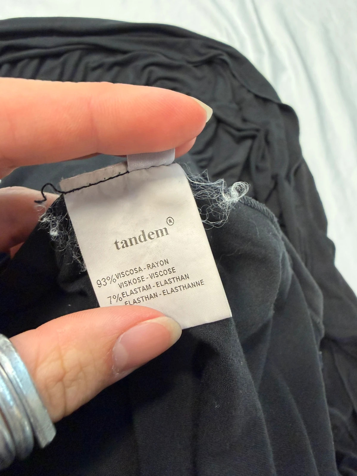 Vintage black plissed lightweight dress image 6