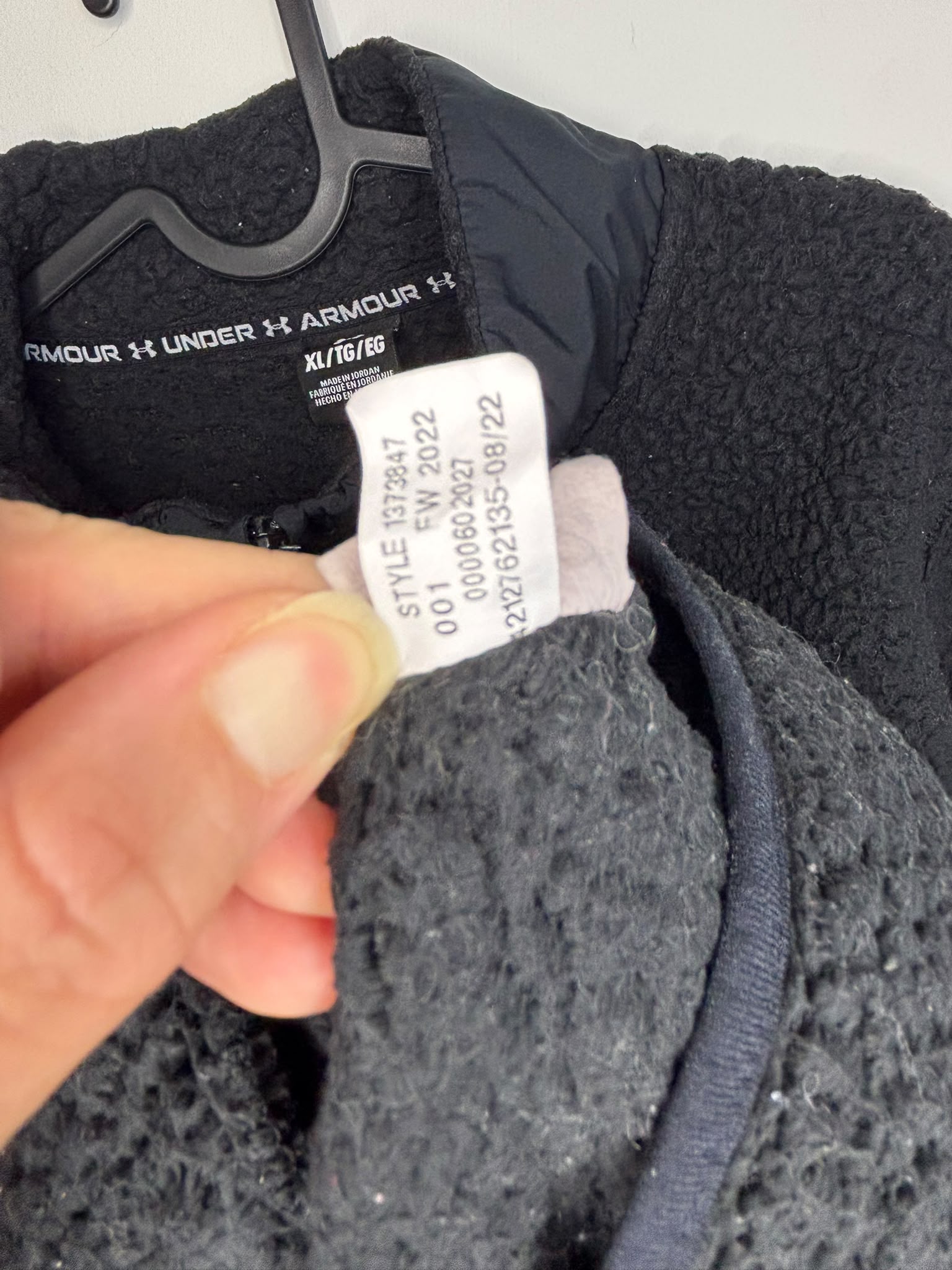 Under Armour Legacy Sherpa Half-Zip Fleece Pullover, Black, Men’s XL image 6