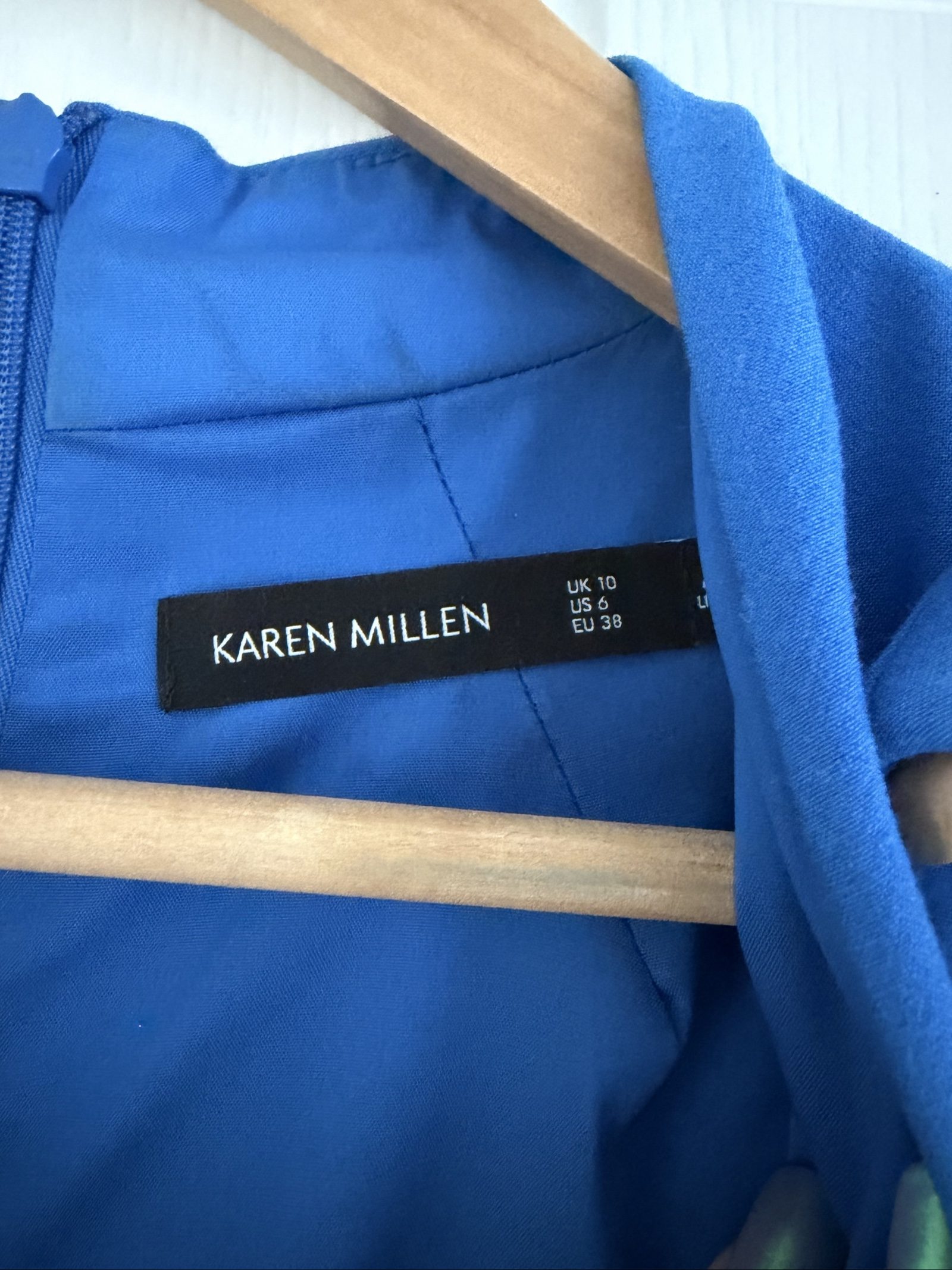 Karen Millen Blue Fitted Dress UK 10 image 3
