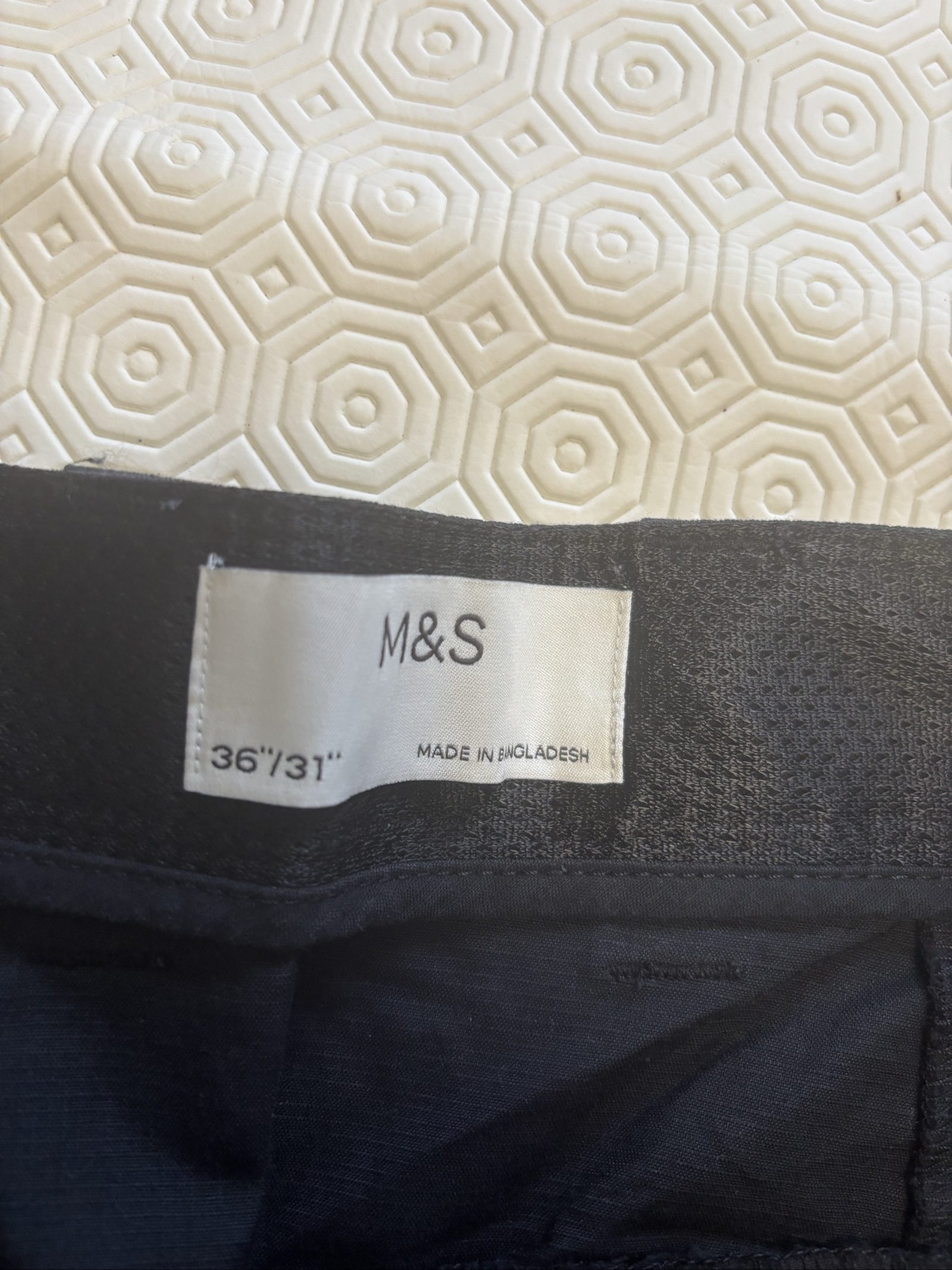 M&S Black Men's Cargo Trousers Waist 36 with Multiple Pockets image 7