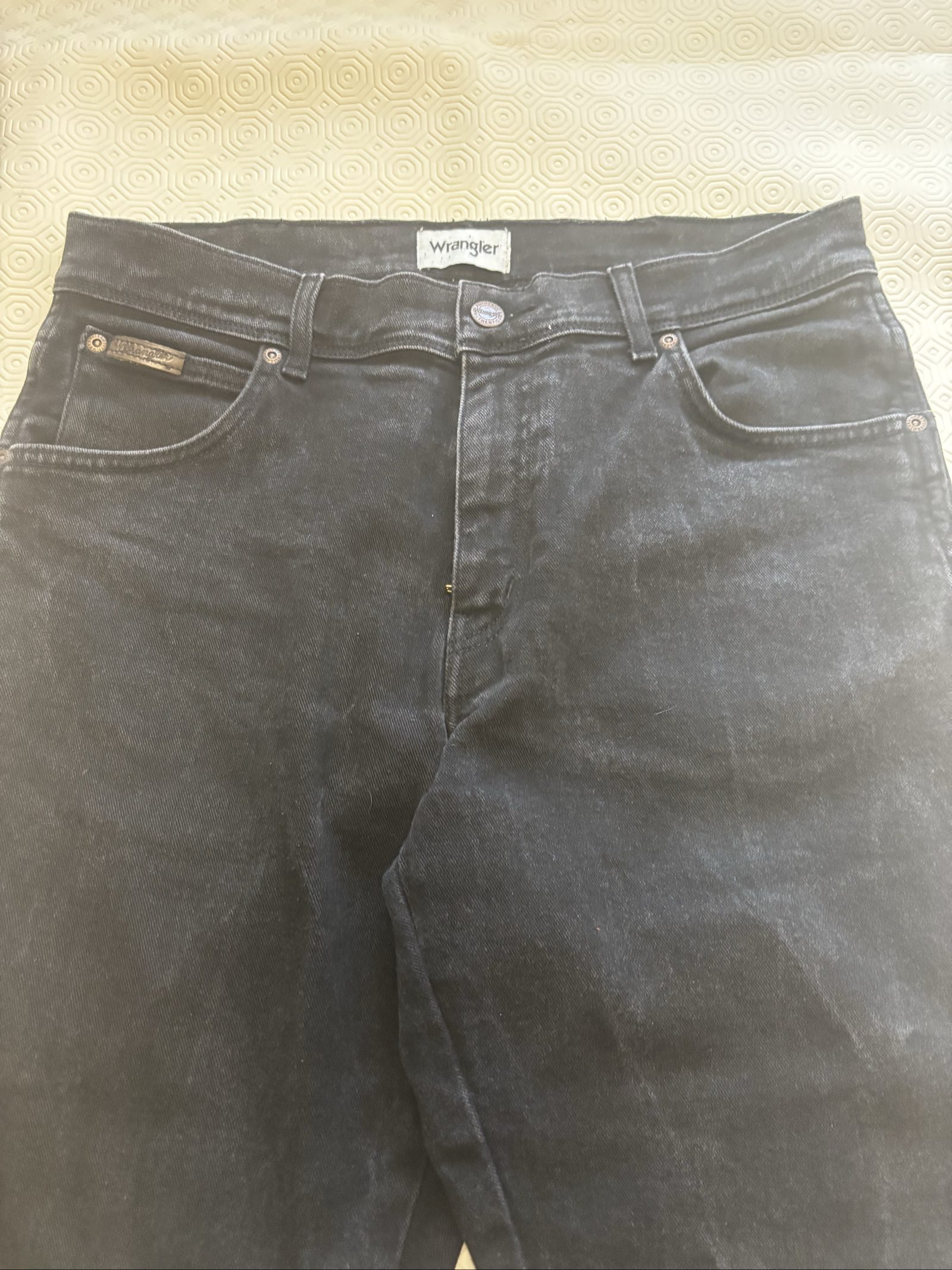 Wrangler Black Texas Slim Fit Jeans W33 L30 image 2