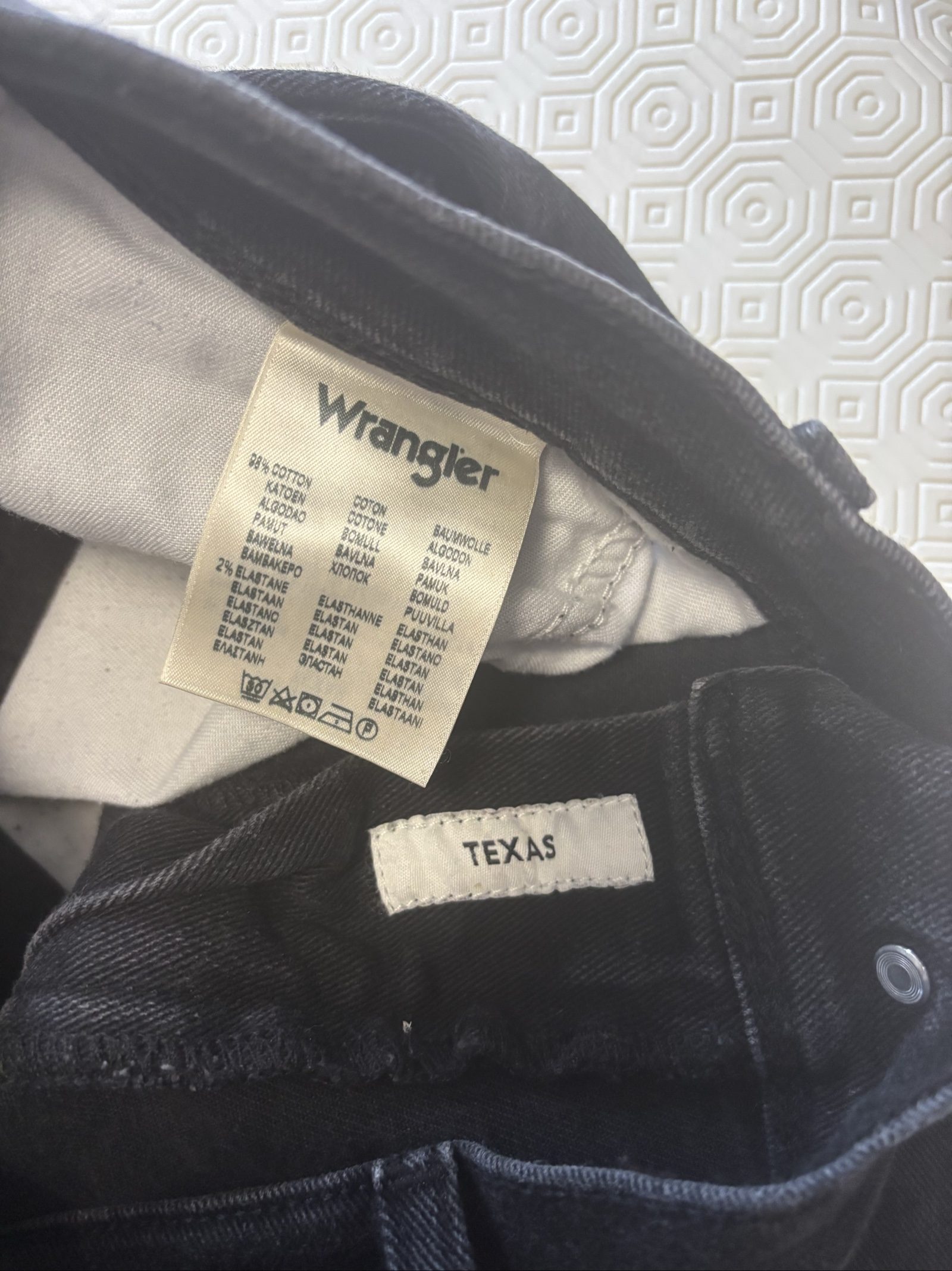 Wrangler Black Texas Slim Fit Jeans W33 L30 image 4