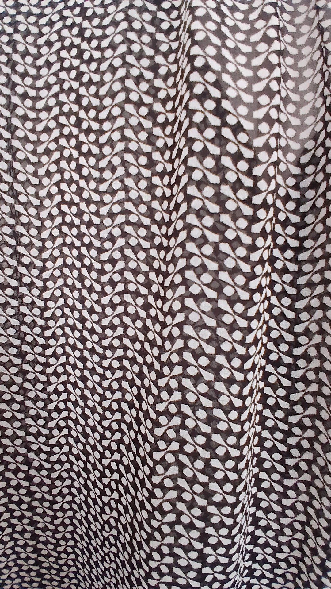 Banana Republic Black & White Printed Sheer Long Sleeve Blouse Size M image 6