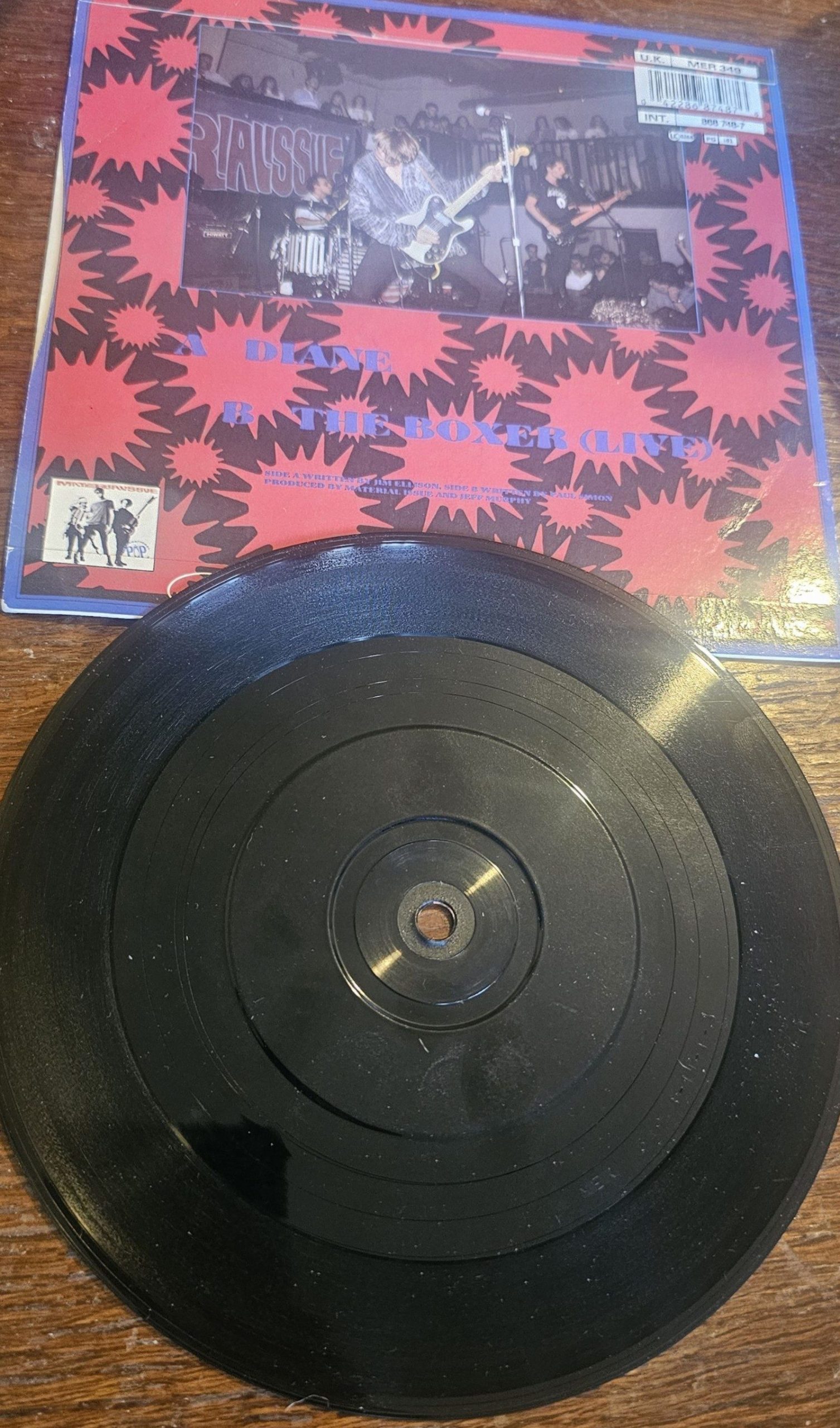 MATERIAL ISSUE Diane 7" UK MERCURY MER349 1991 RARE LABEL ERROR / MISPRESS image 2