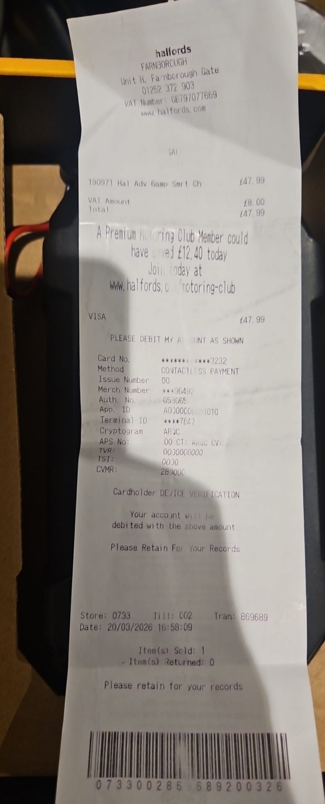 Halfords Black & Grey 6A Smart Battery Charger image 5