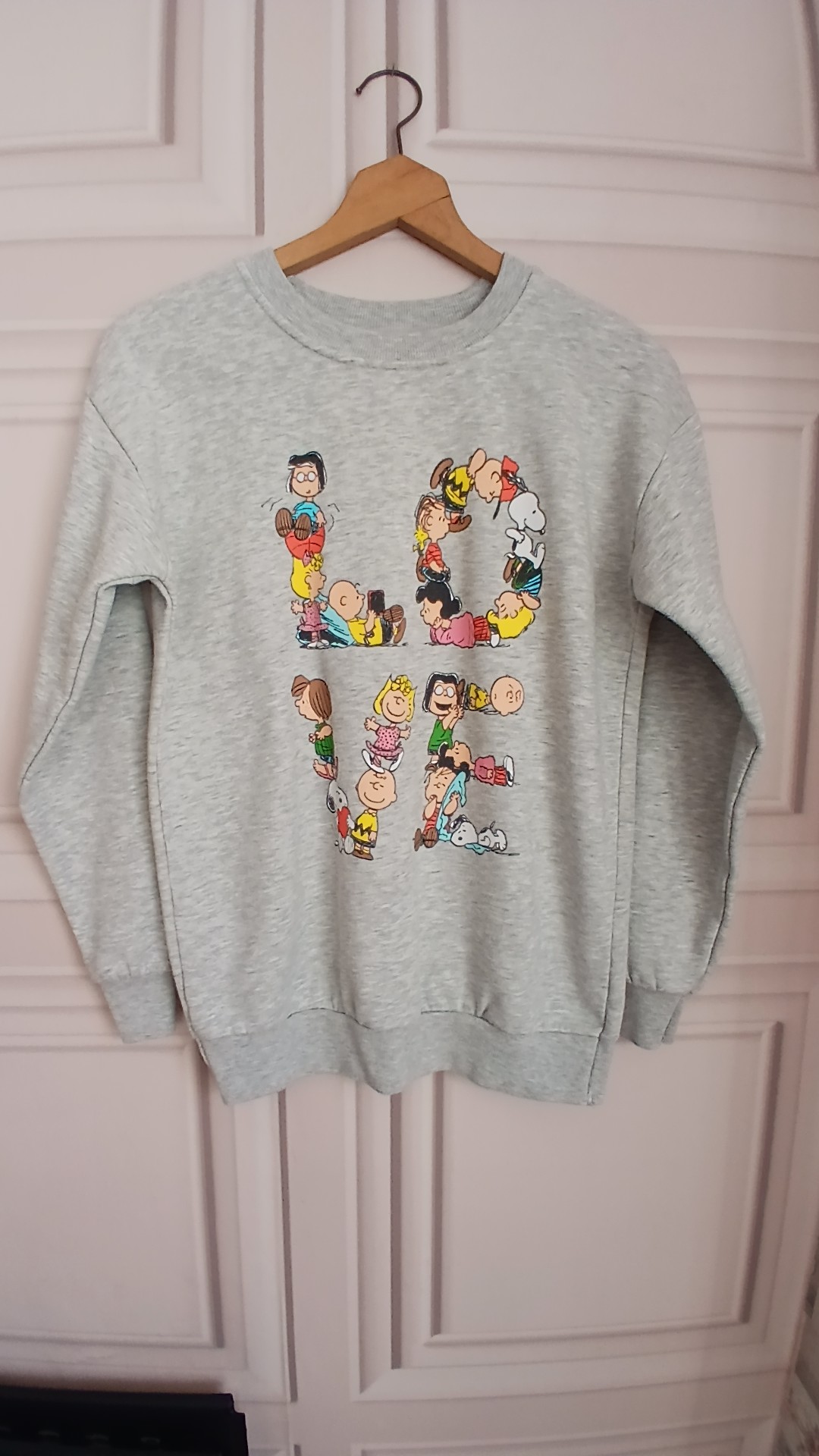 Peanuts Grey Cartoon Graphic Sweatshirt UK 8/10