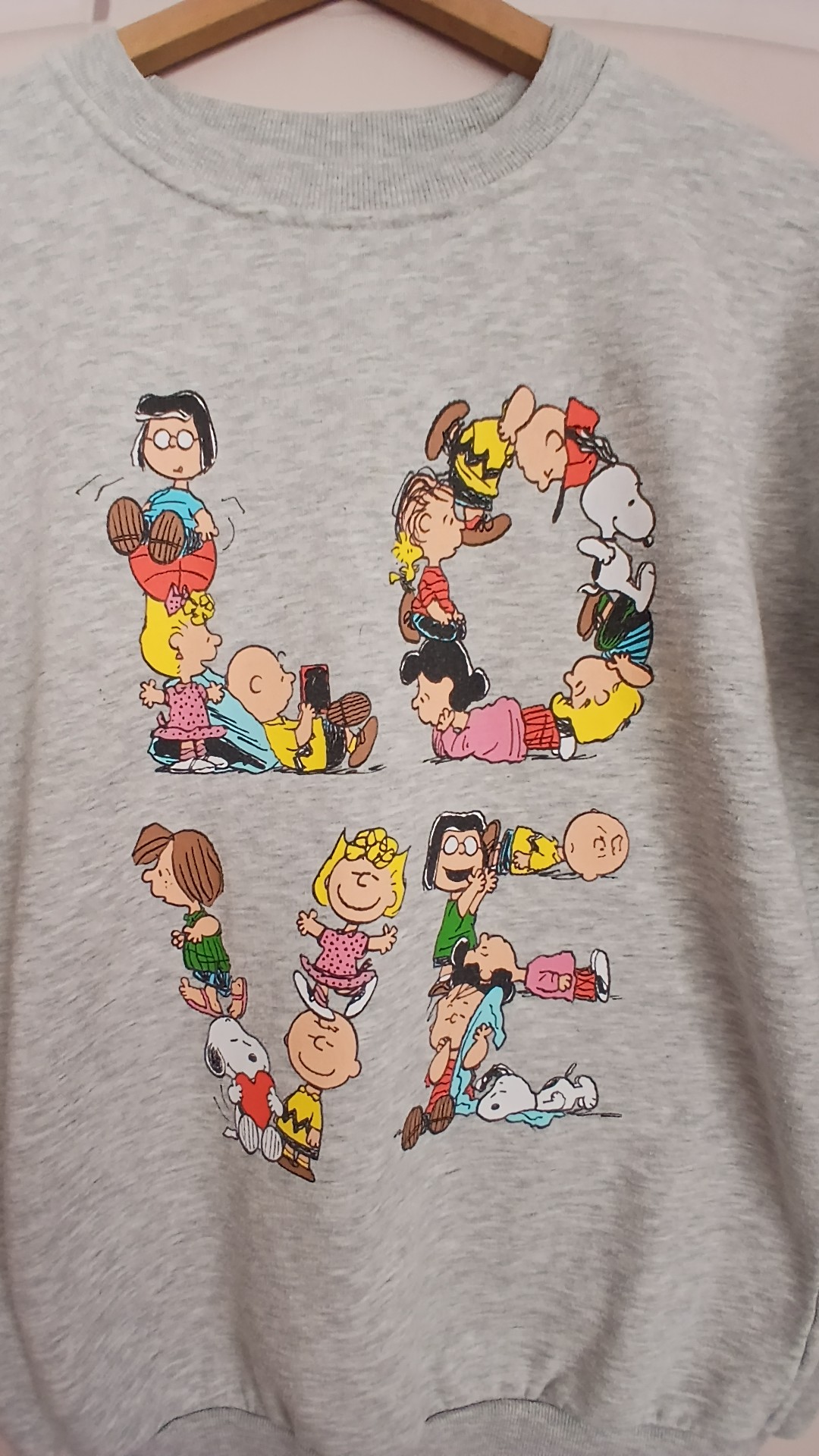 Peanuts Grey Cartoon Graphic Sweatshirt UK 8/10 image 3