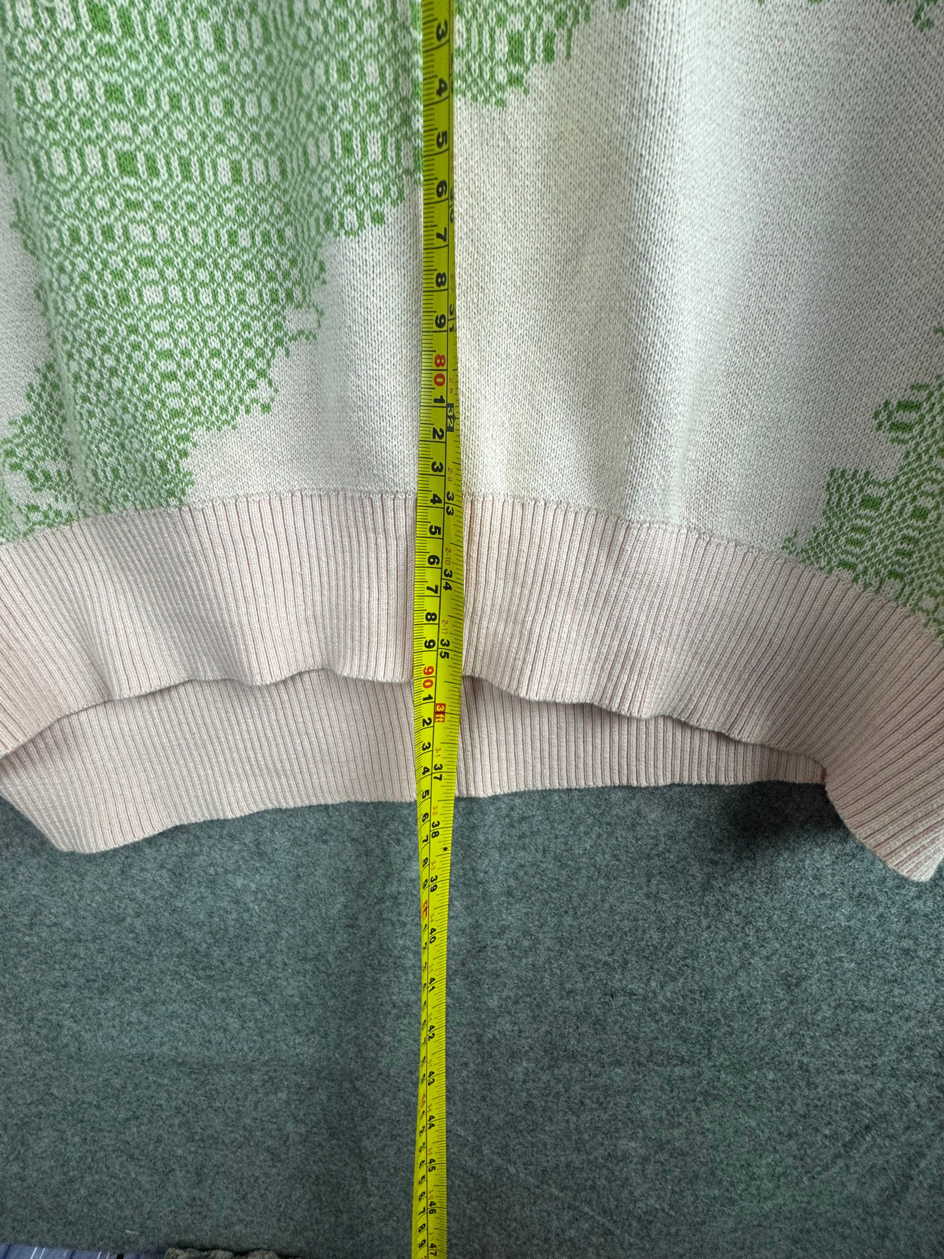 Monki Pink & Green Abstract Knit Jumper Dress Women’s 16 image 6