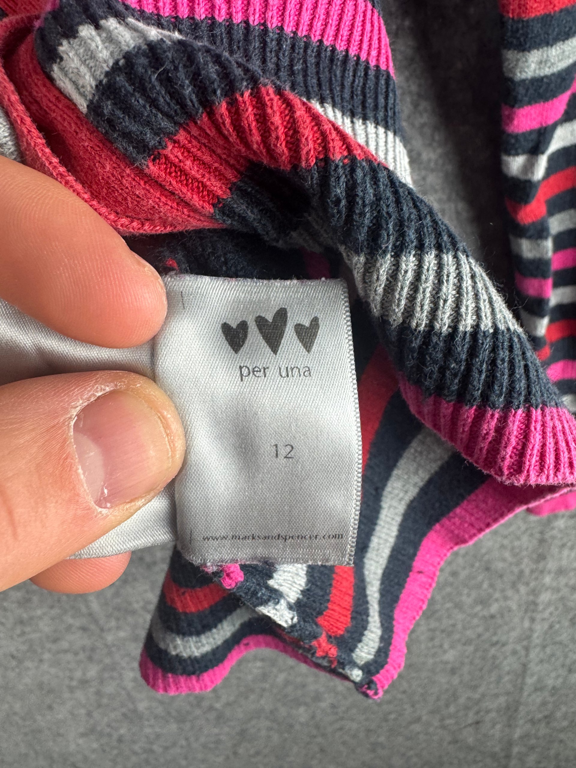 Per Una Navy, Pink & Red Bow Pattern Cardigan UK 12 image 5