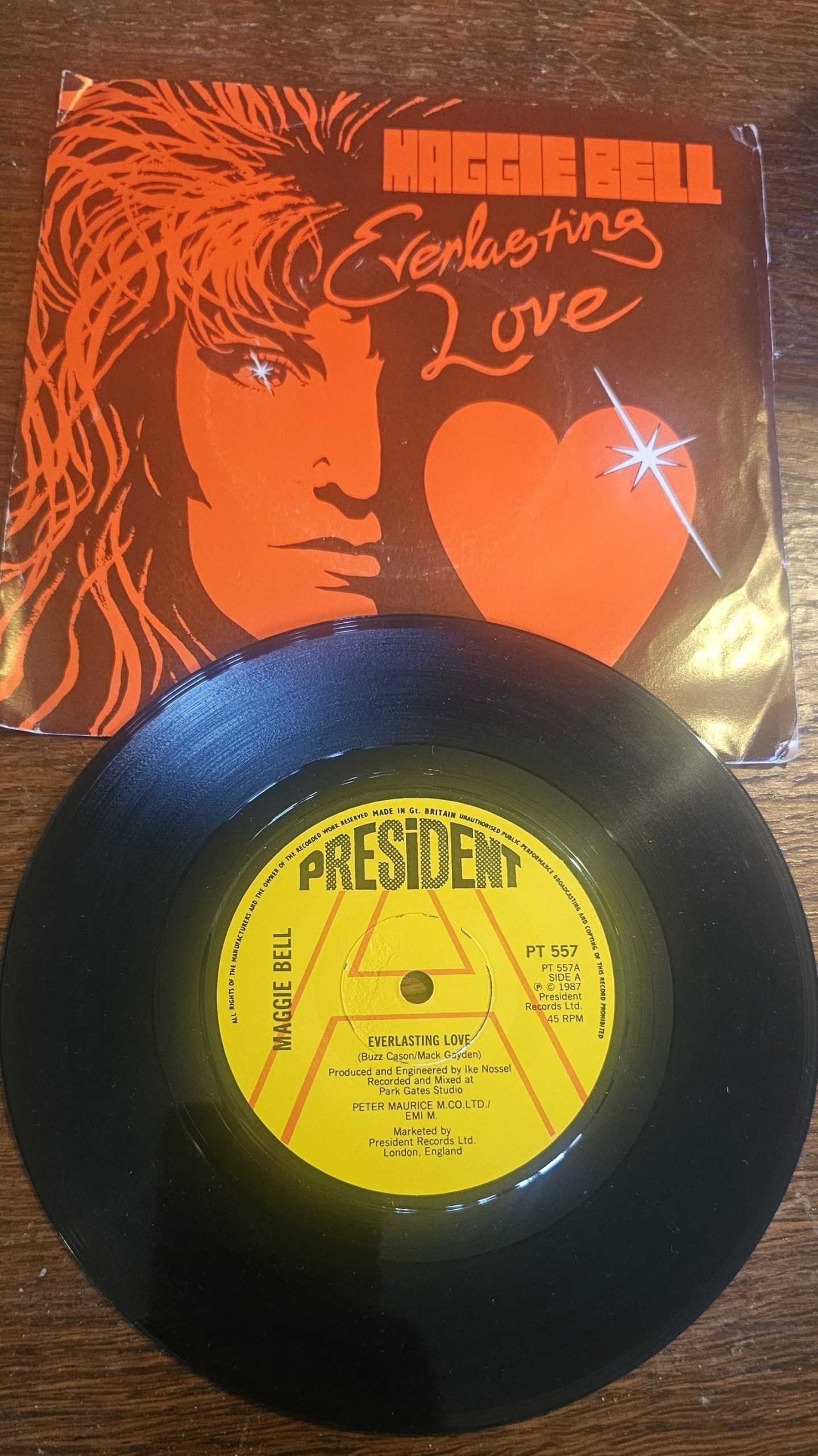 Maggie Bell Everlasting Love President PT 557 7" Vinyl Single Promol