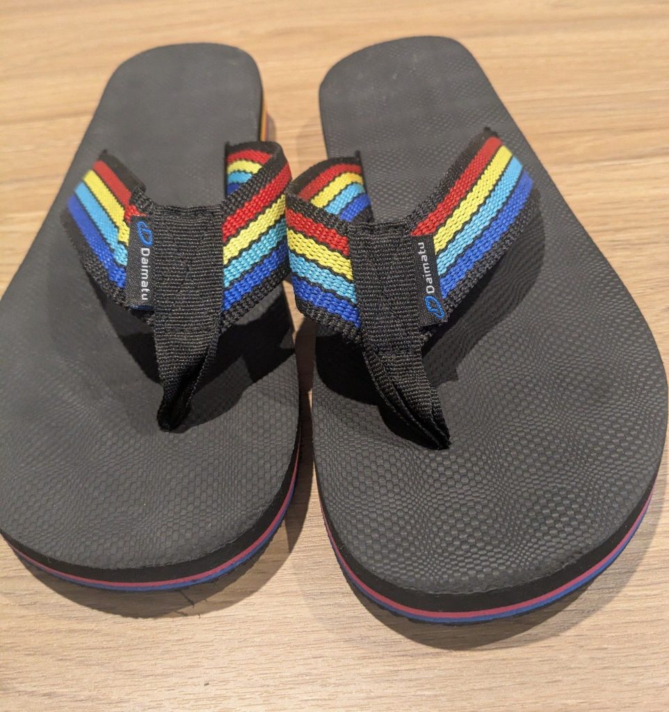 Retro Rainbow flip flops/Thongs Unisex