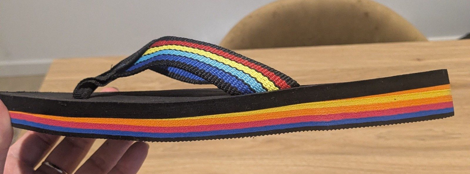 Retro Rainbow flip flops/Thongs Unisex image 2