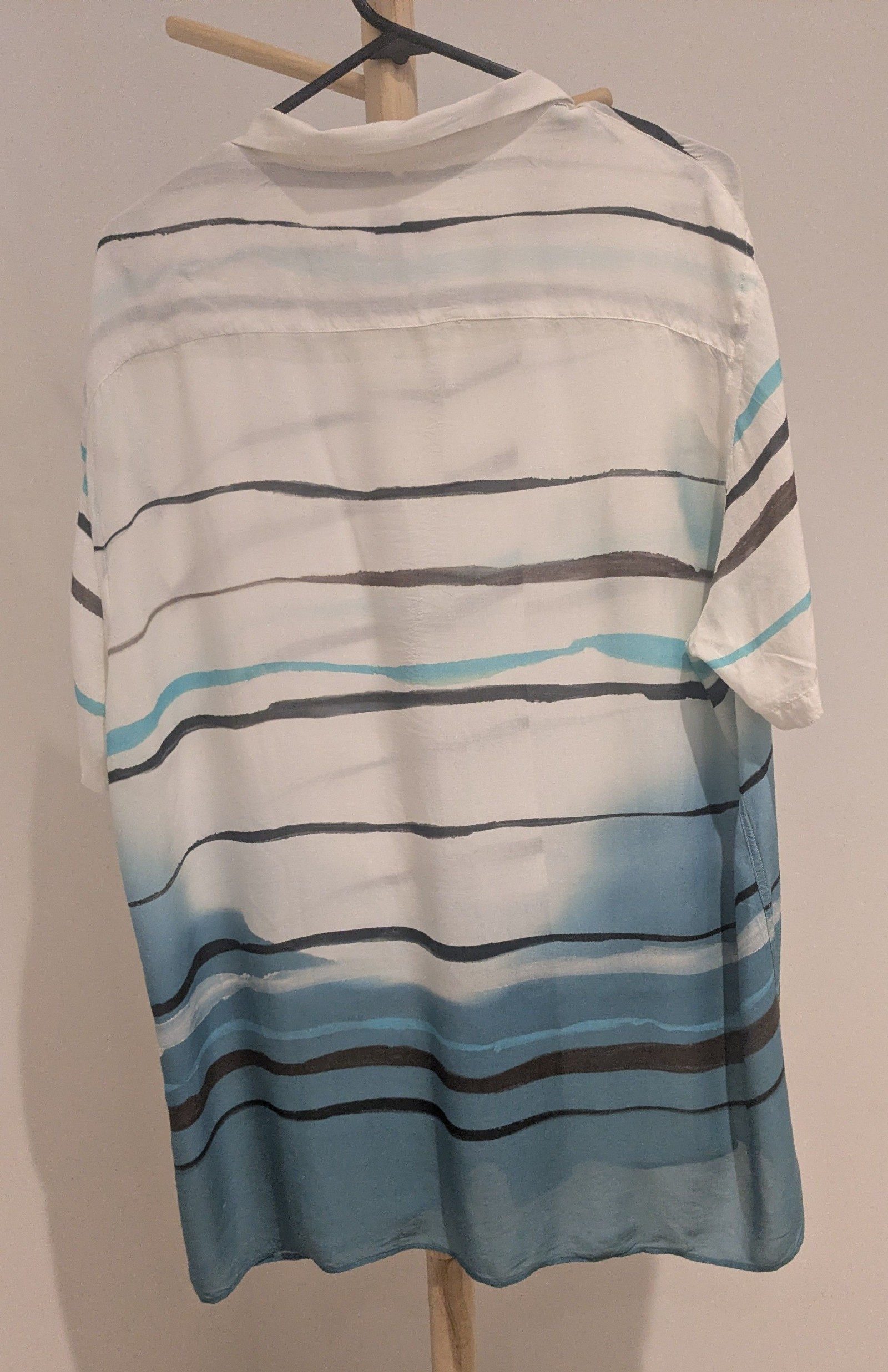 ZARA MAN Ombre Stripe Short Sleeve Shirt XL image 3