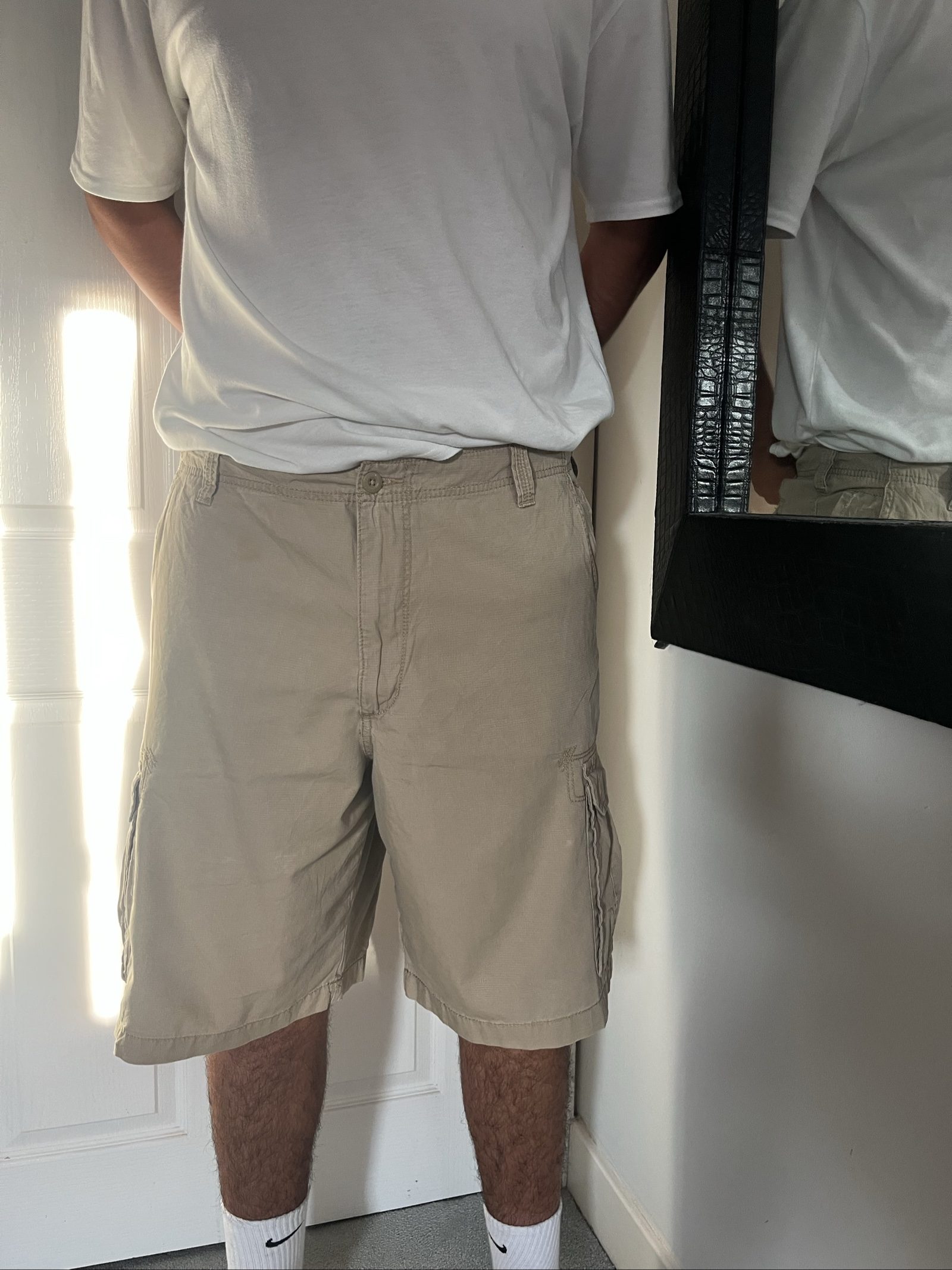 Lee Men's Beige Cargo Shorts XLarge Multi Pocket image 2