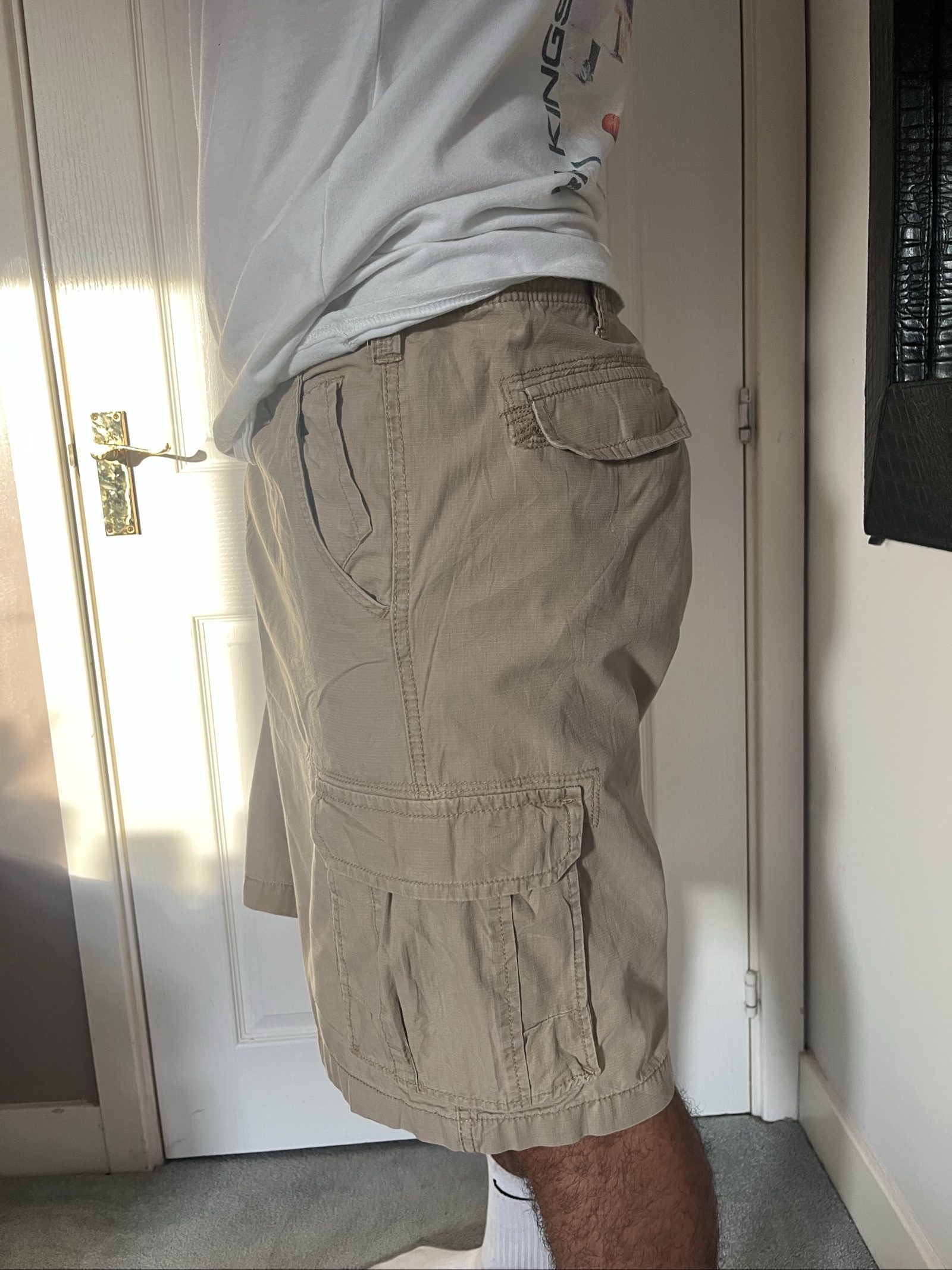 Lee Men's Beige Cargo Shorts XLarge Multi Pocket image 3
