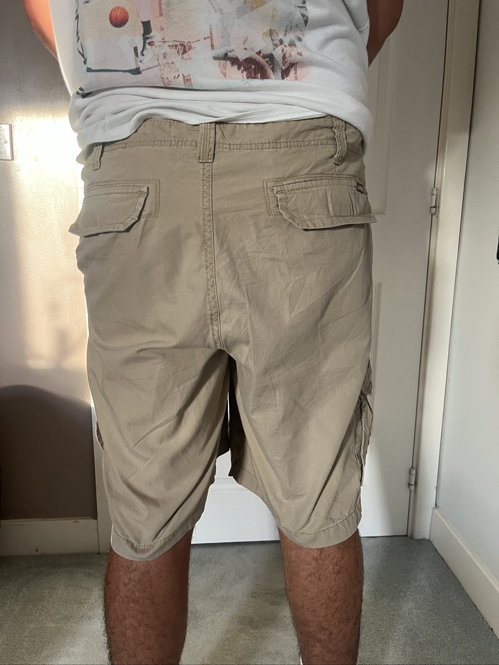 Lee Men's Beige Cargo Shorts XLarge Multi Pocket image 4