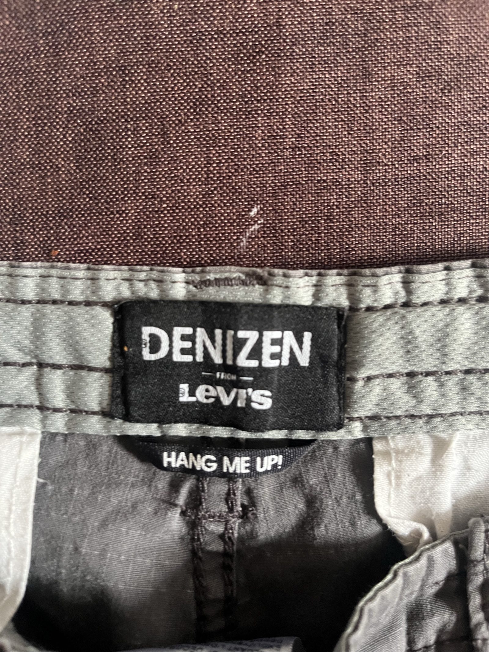 Denizen from Levi's Men's Grey Cargo Shorts large Drawstring Waist image 5