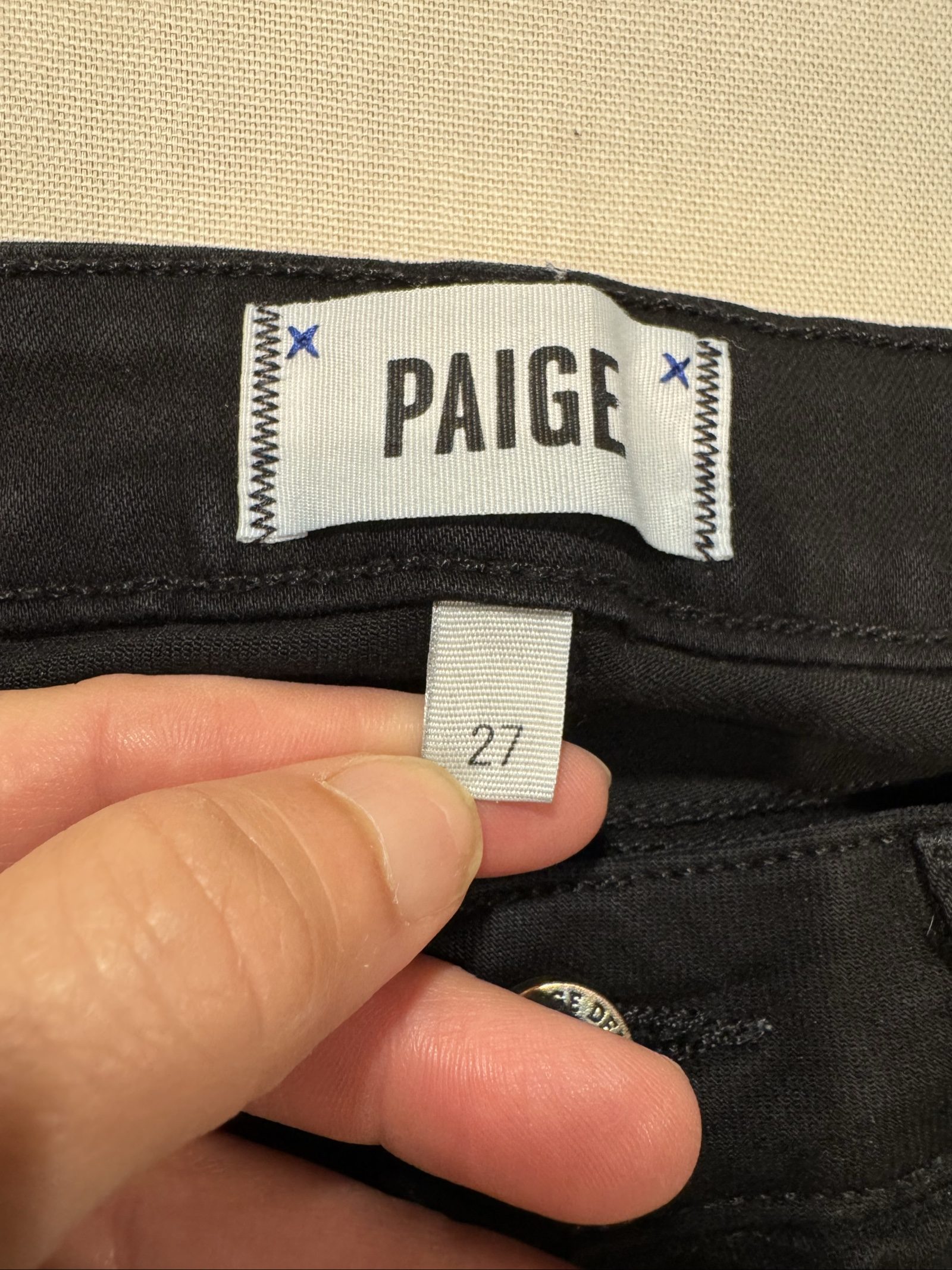 Women’s PAIGE Verdugo Crop Skinny Jeans – Black – 27 (Small) image 2