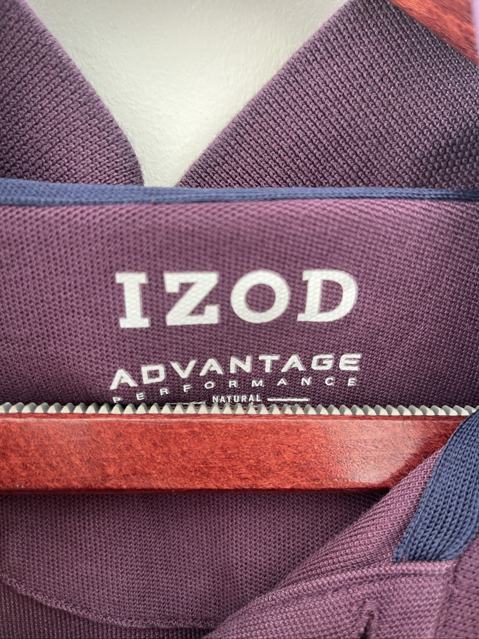 Izod Men's Purple Polo Shirt Medium Cotton image 3