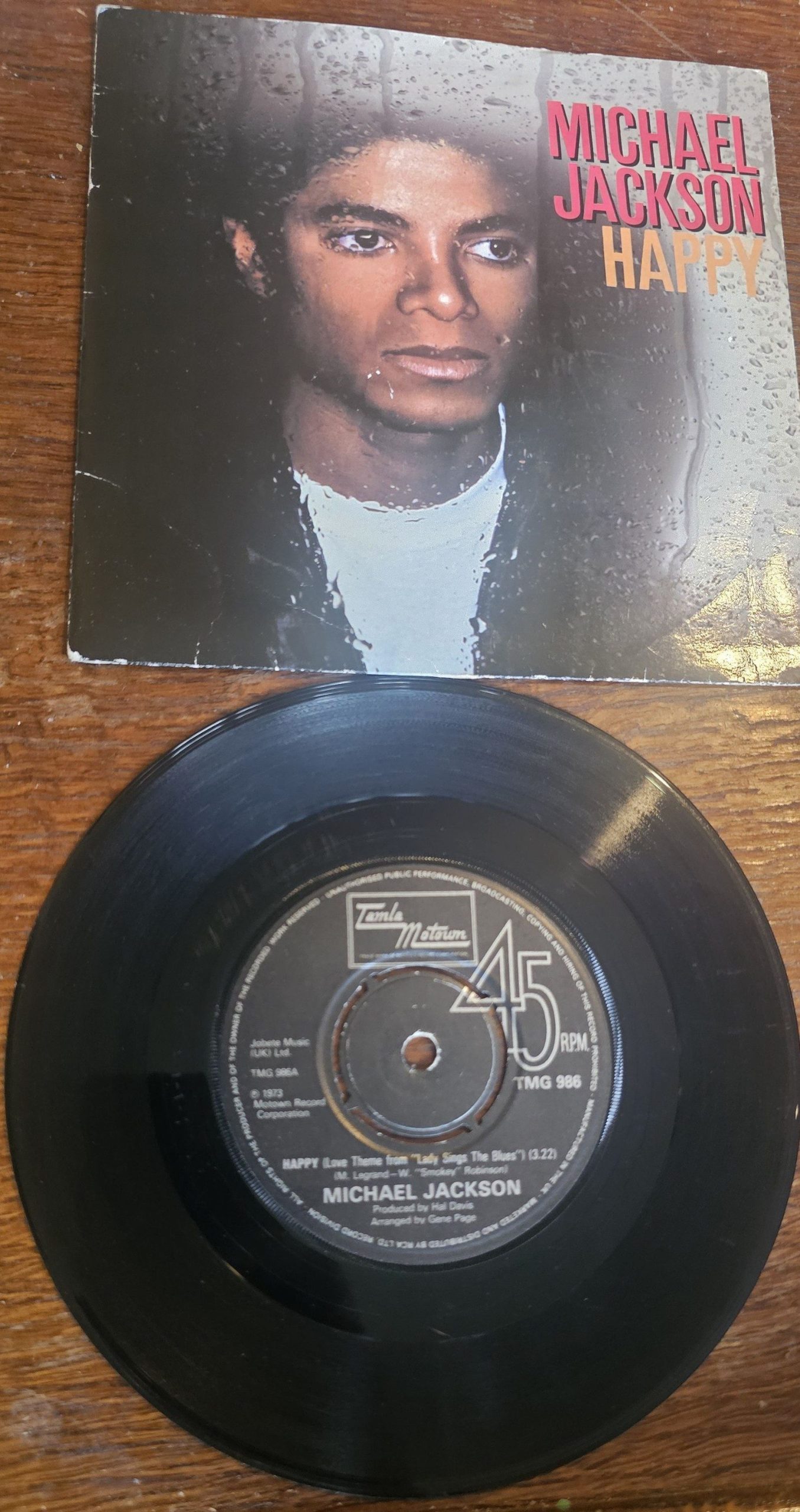 Michael Jackson Happy Tamla Motown TMG 986 7" Vinyl Single We're Almost There