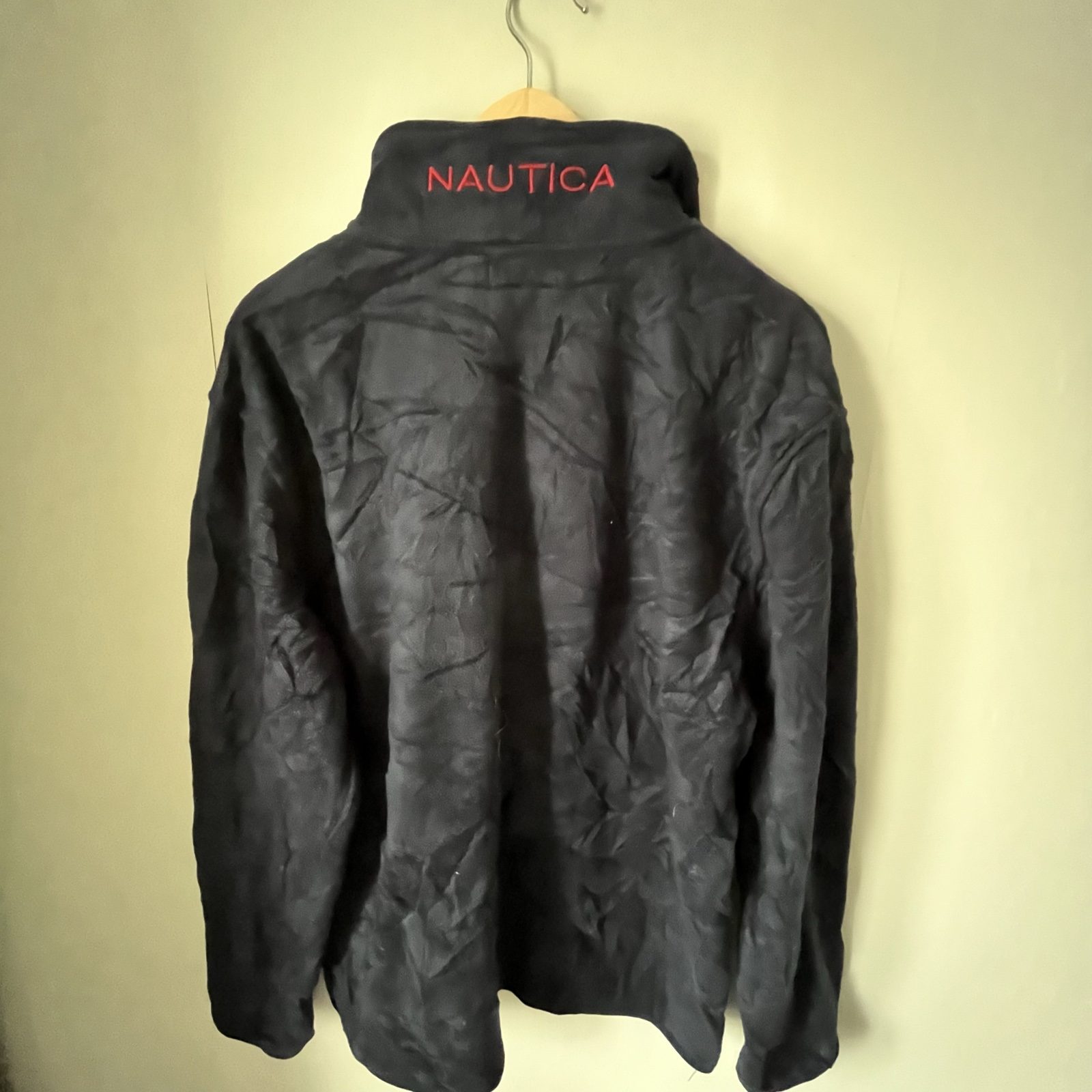 Nautica Men's Black & Red Fleece Pullover Large image 4