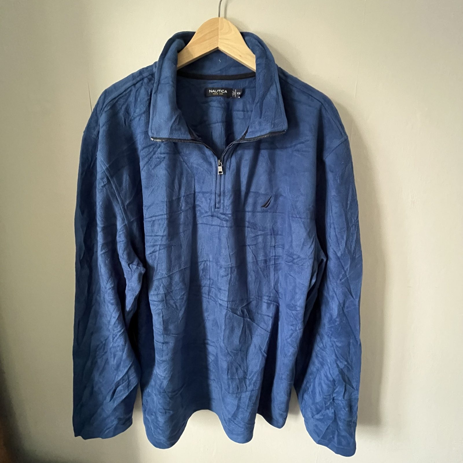Nautica Men's Blue Fleece Half-Zip Jumper XXL