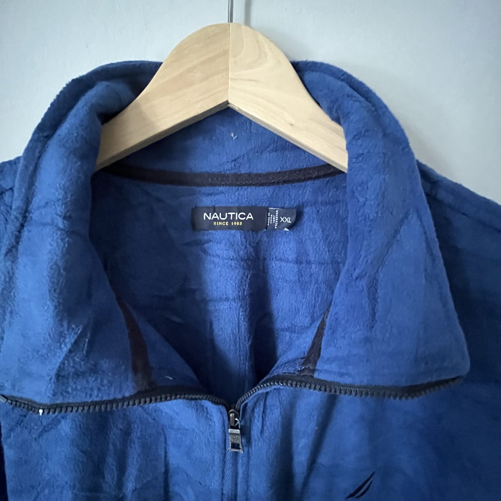 Nautica Men's Blue Fleece Half-Zip Jumper XXL image 2