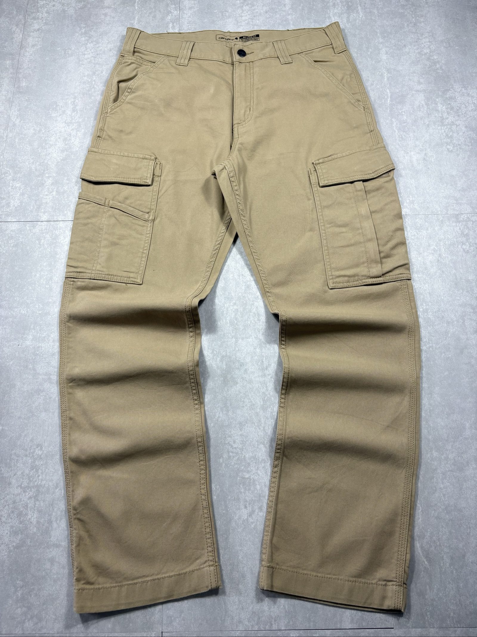 Carhartt Beige Cargo Rugged Relaxed Fit Trousers W32 image 2