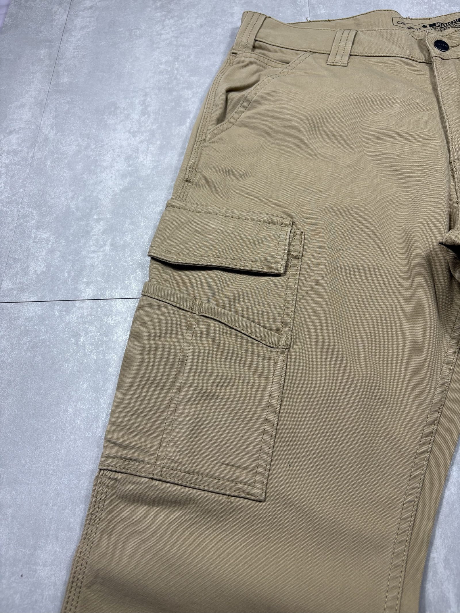 Carhartt Beige Cargo Rugged Relaxed Fit Trousers W32 image 7