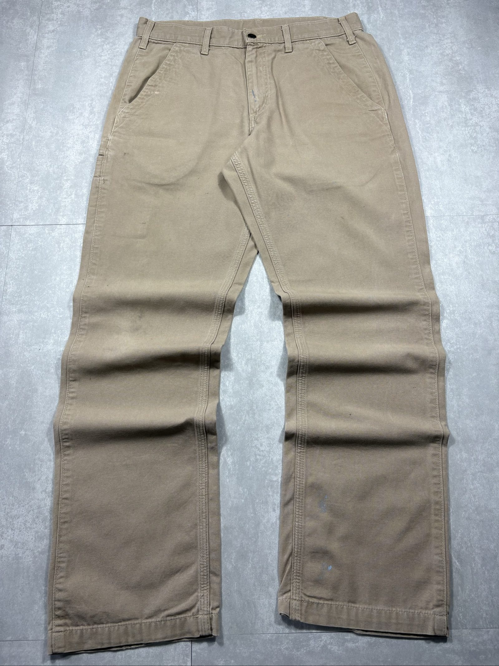 Carhartt Beige Relaxed Fit Workwear Trousers W32 image 2