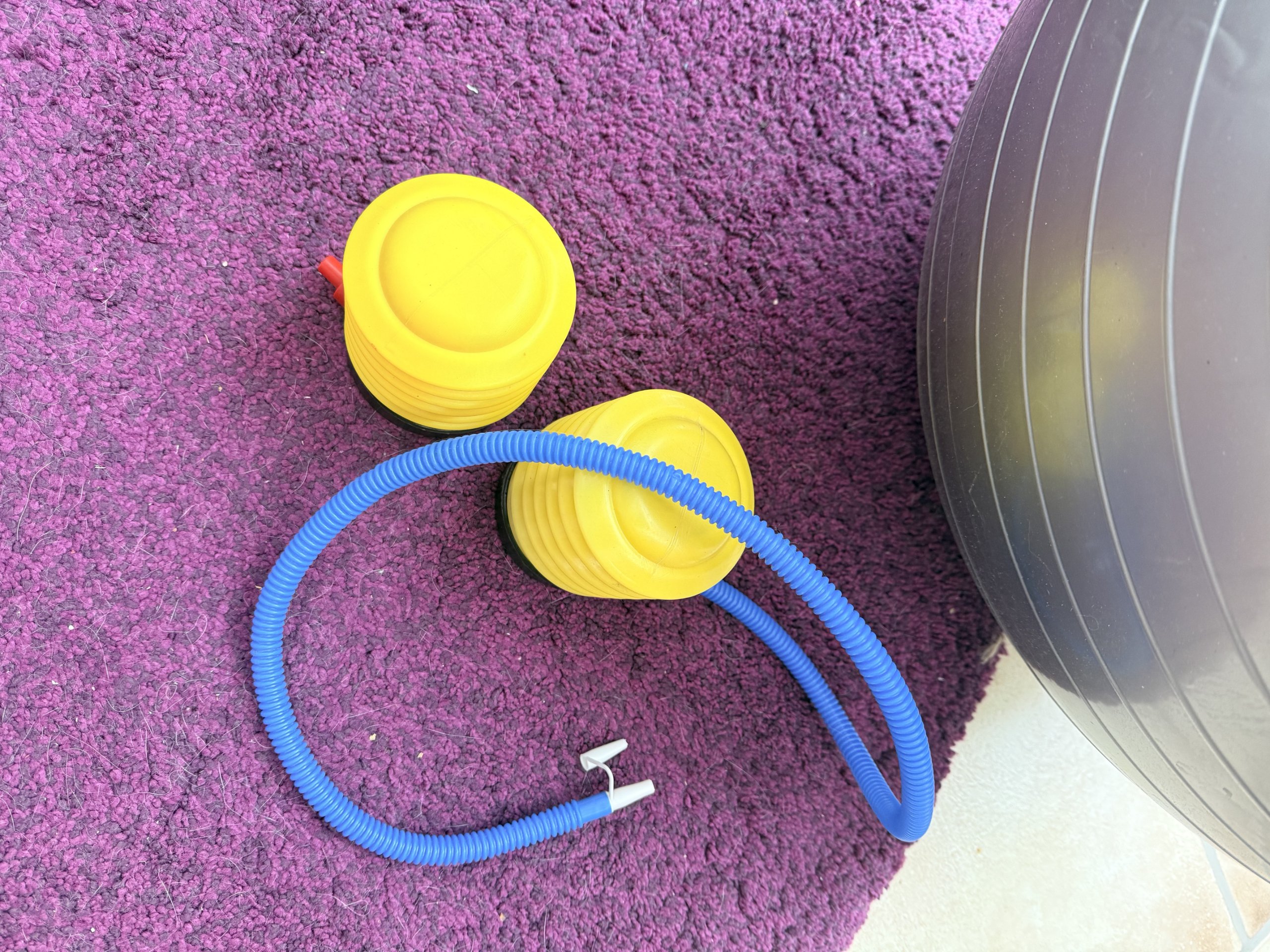Silver Exercise Stability Ball 22 in with Pump image 2