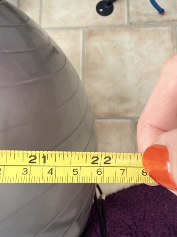 Silver Exercise Stability Ball 22 in with Pump image 3